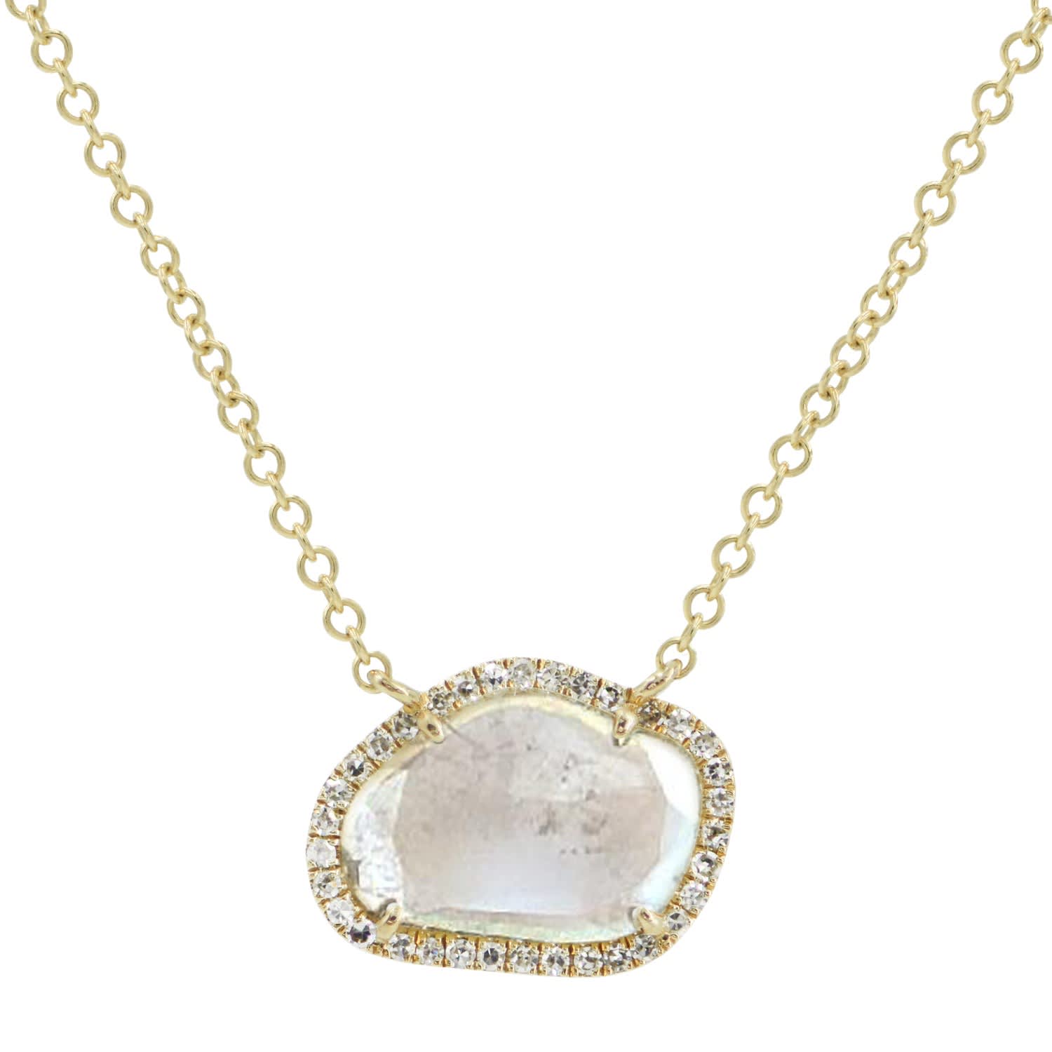 Diamond slice sales necklace