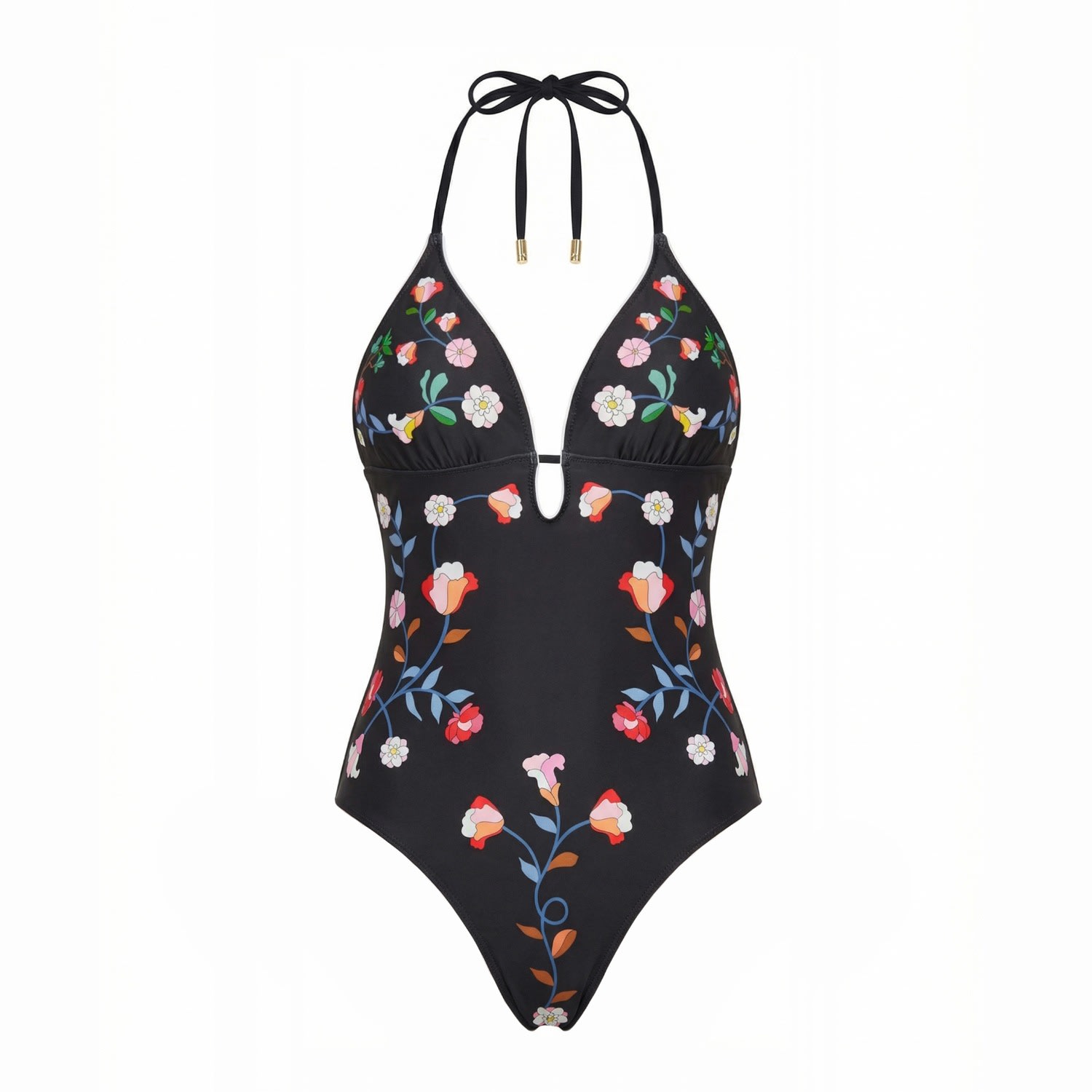 Women's Black / White Noir Bloom Reversible One Piece Swimsuit | XXL | Jessie Zhao New York