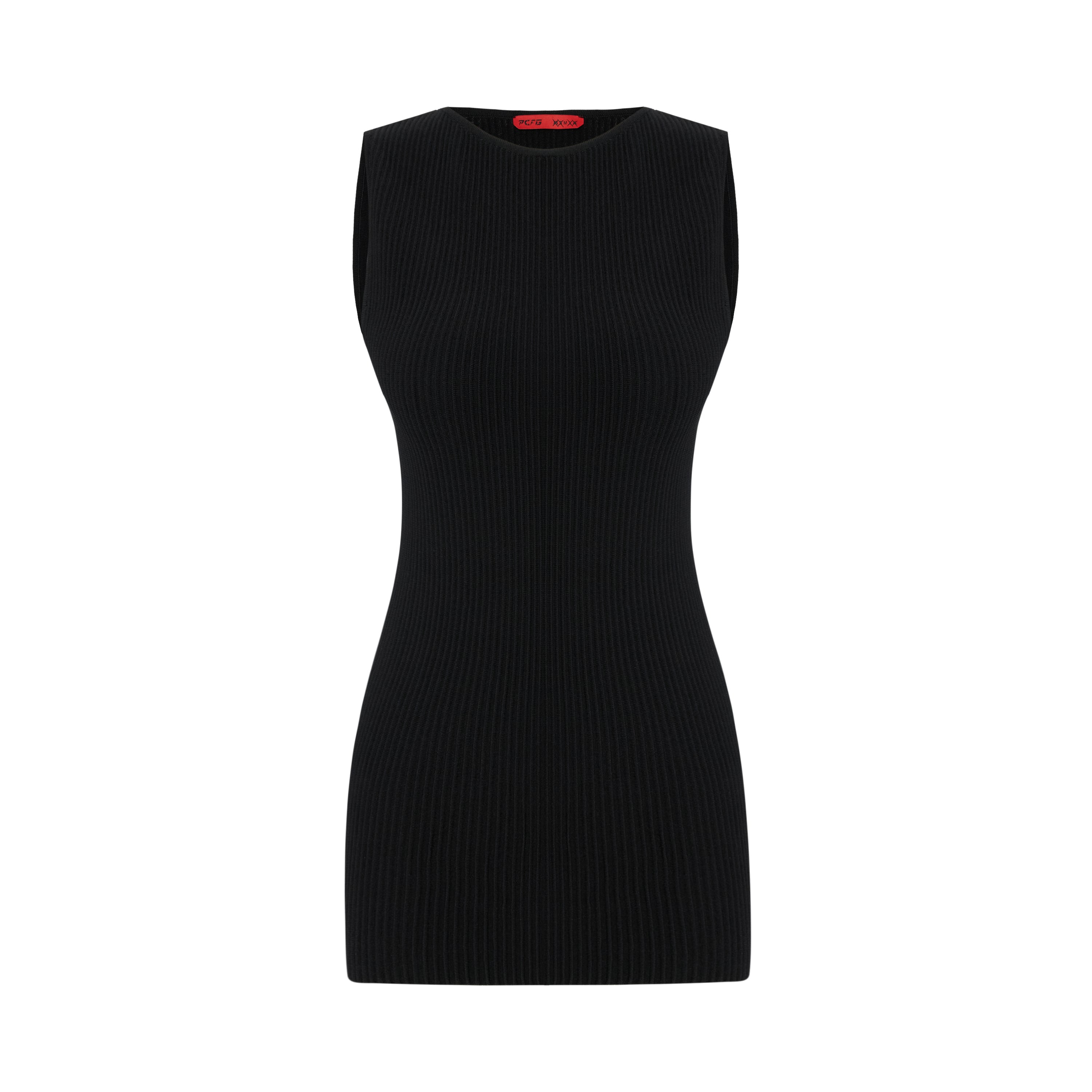 Pcfg Men's Knitted Tank Top - Black In Black