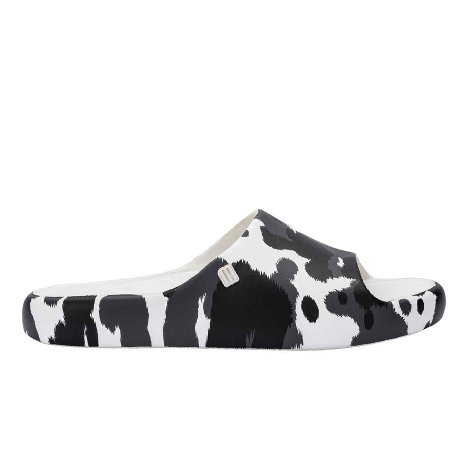 Melissa Women's Black / White Free Print Slide - Black White In Black/white