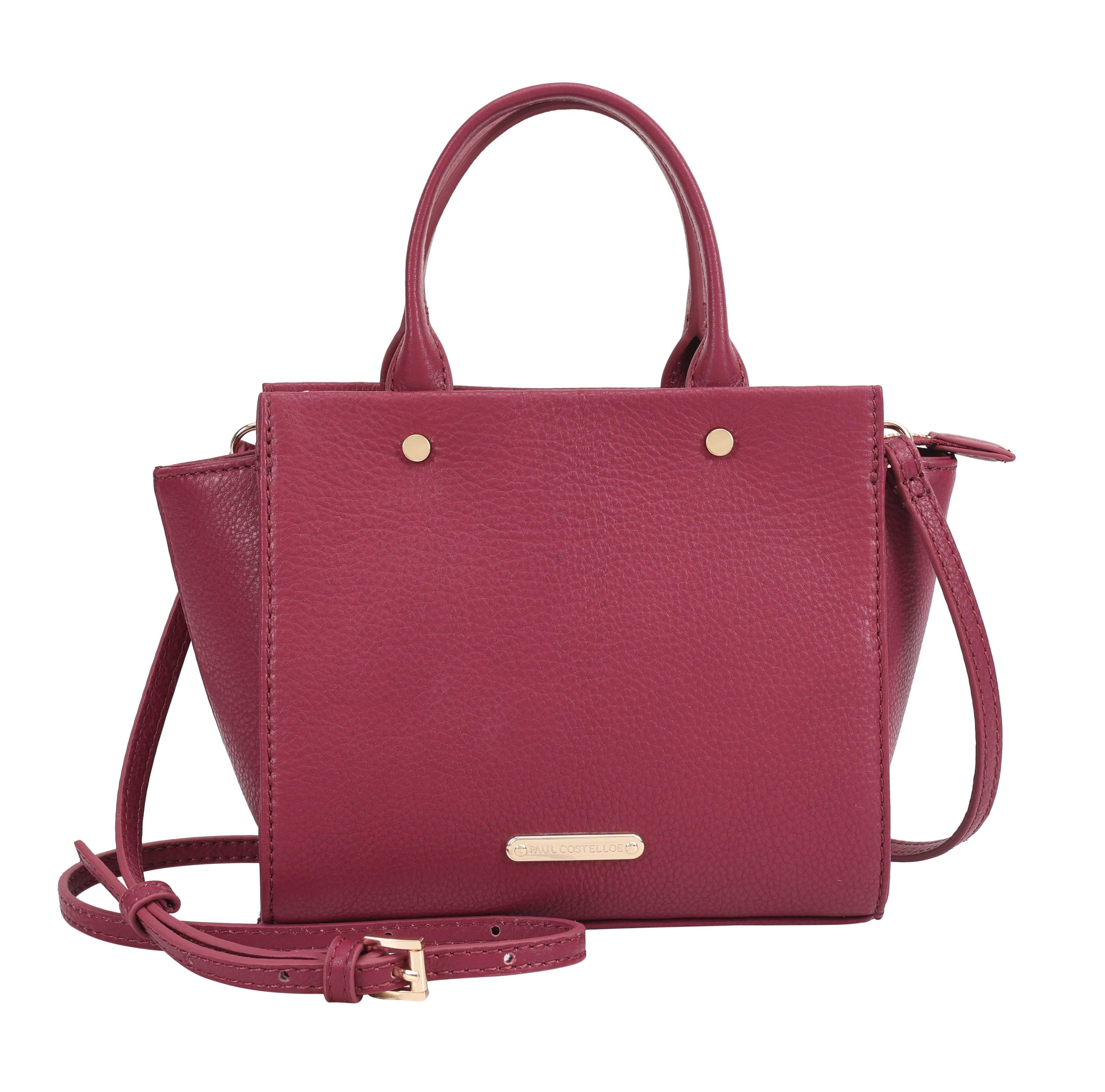 Paul Costelloe Women's Drini Leather Crossbody Bag - Red Plum