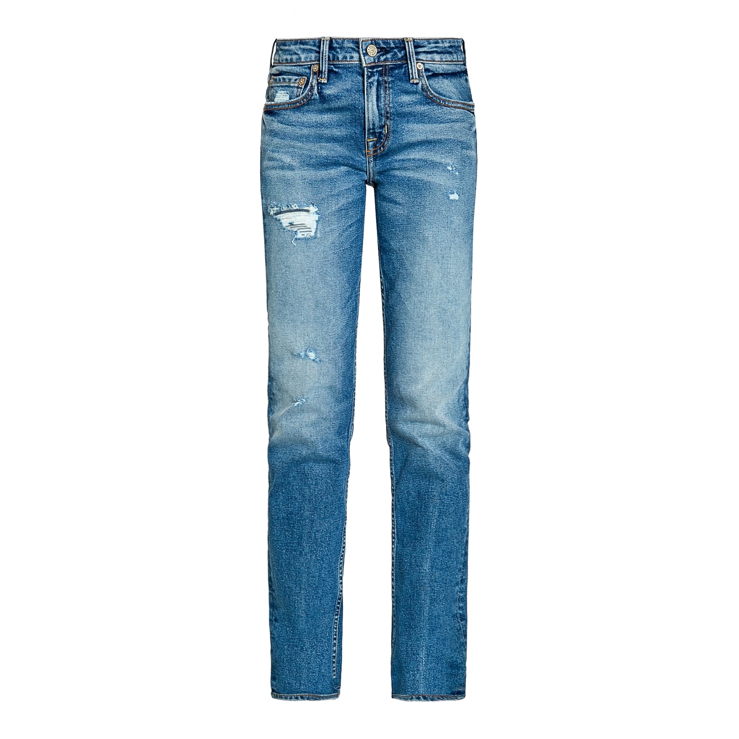 Blue Ella Low Rise Mom Jeans In Palmer 28" Noend Denim