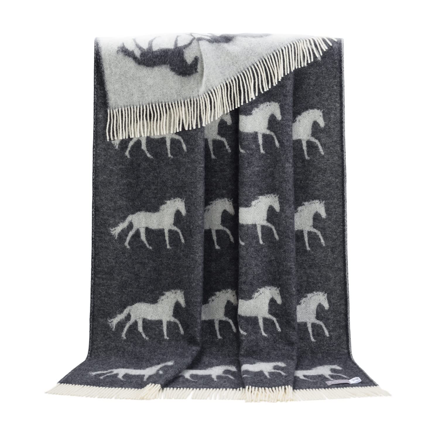 TOP QUAILTY 3D Blanket Wolf Animal Blue Black Design Horse