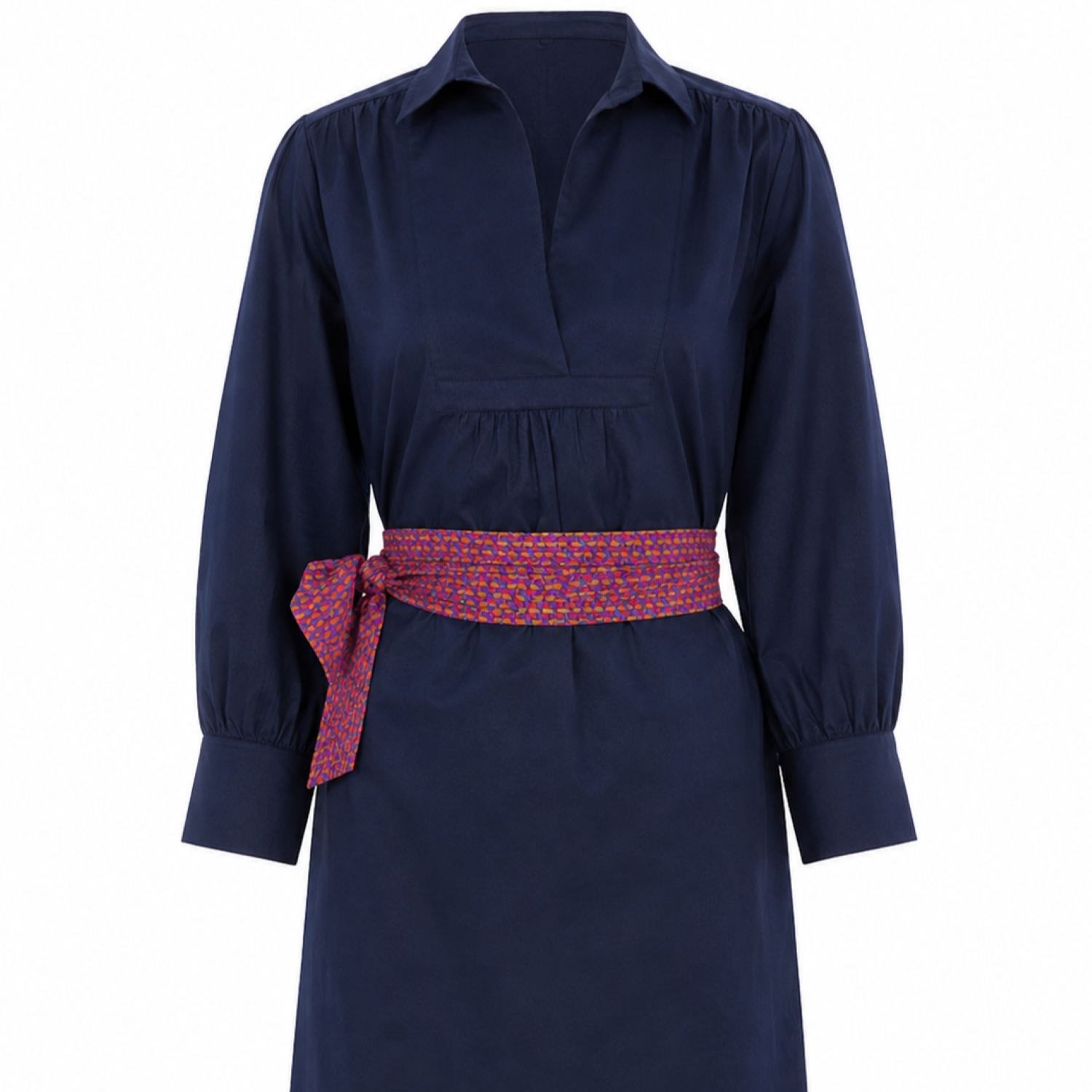 Jacques Zolty Women's Anita Short Kaftan Blue Cotton