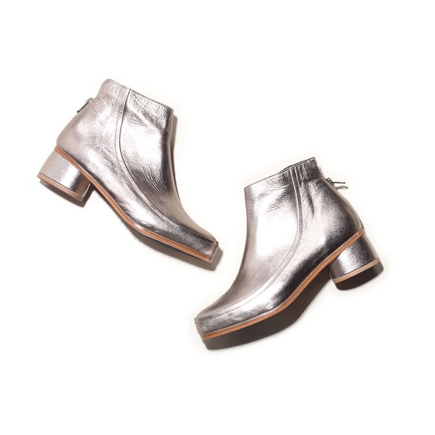 Silver ankle boots sale