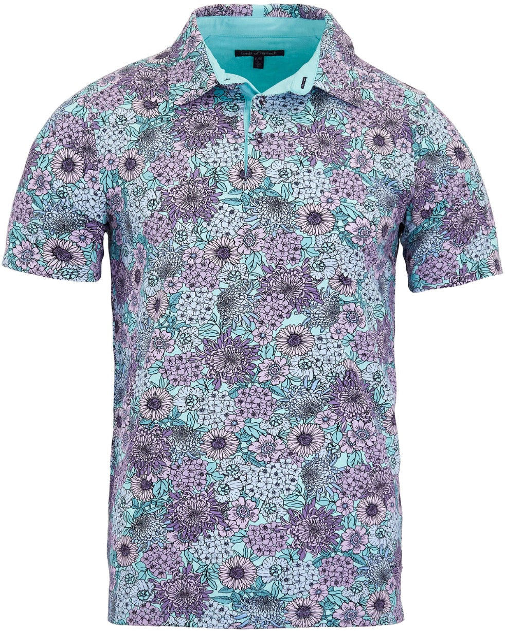 Lords Of Harlech Men's Green Todd Garden Party Knit Shirt - Spearmint In Green