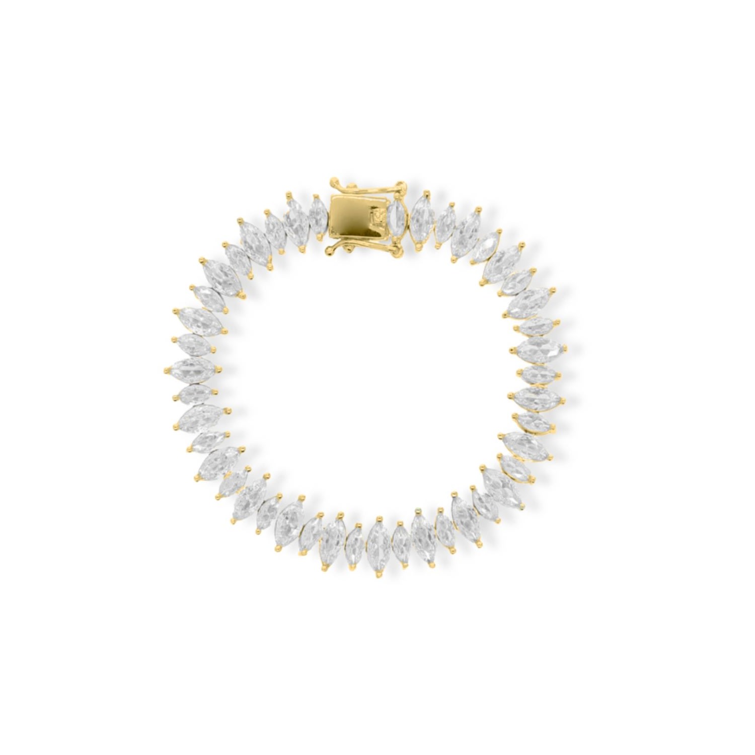 Viea Women's Naomi Horse Eye Tennis Chain Bracelet - Gold