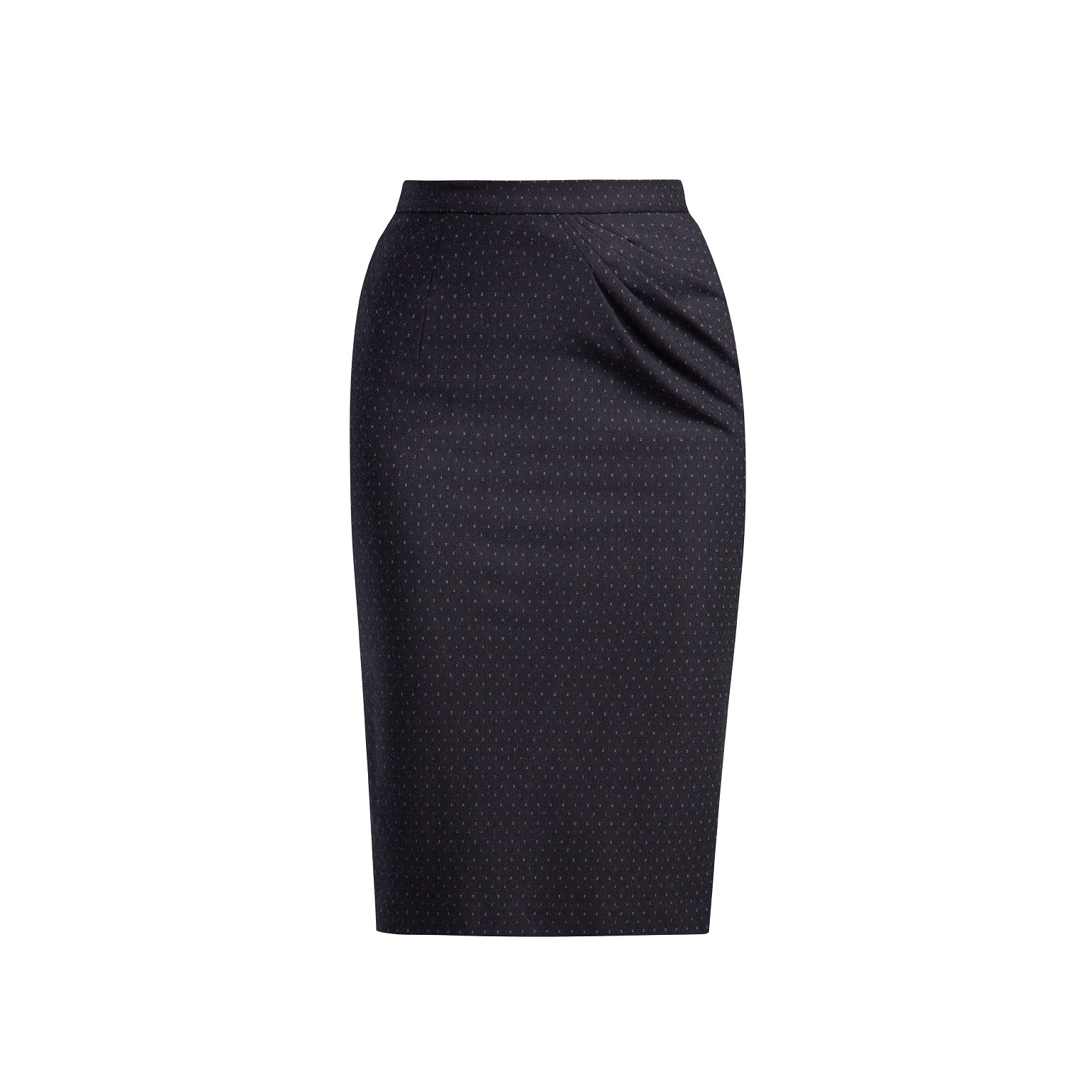 Women’s Black Hampstead Jacquard Jersey Tailored Pencil Skirt Large Rumour London