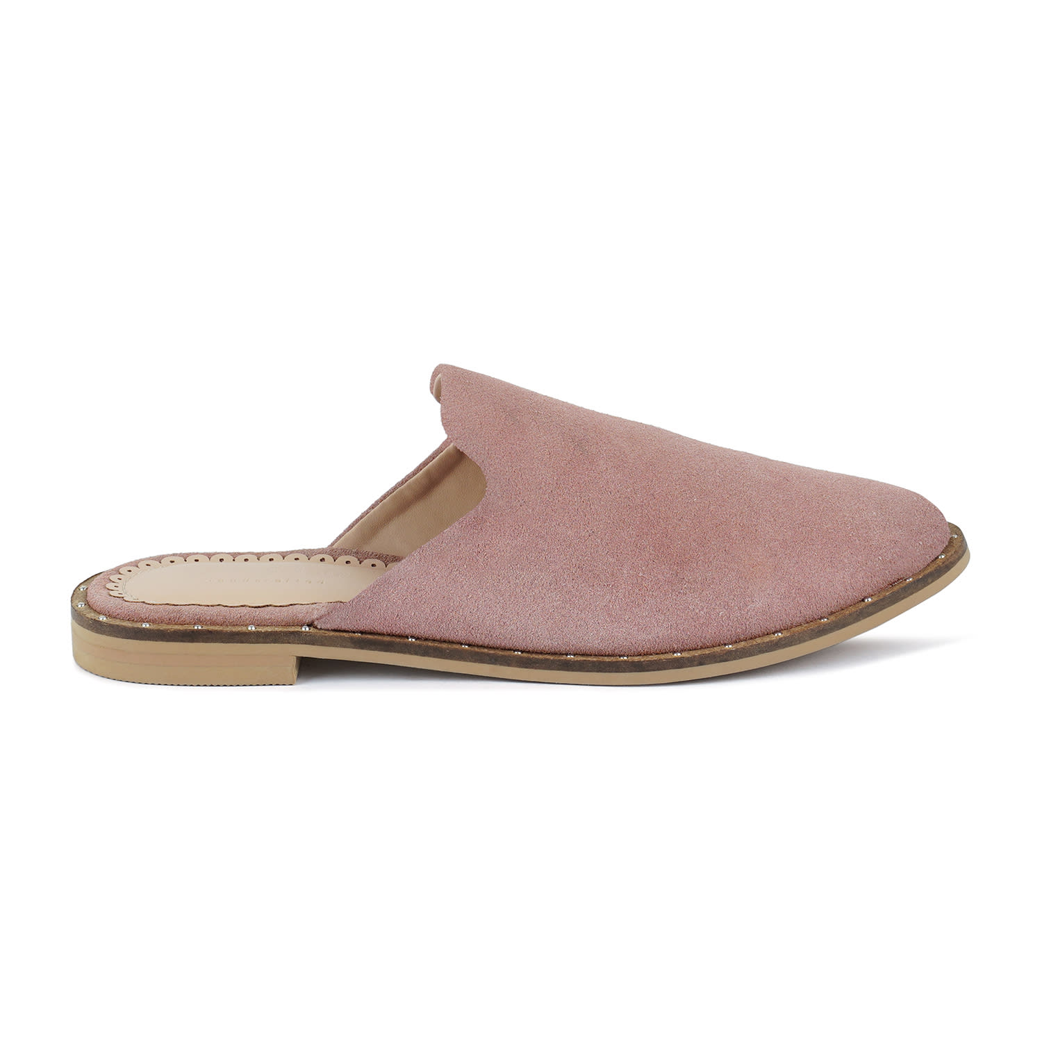 Rag & Co Women's Lia Handcrafted Suede Mules In Dusty Pink By