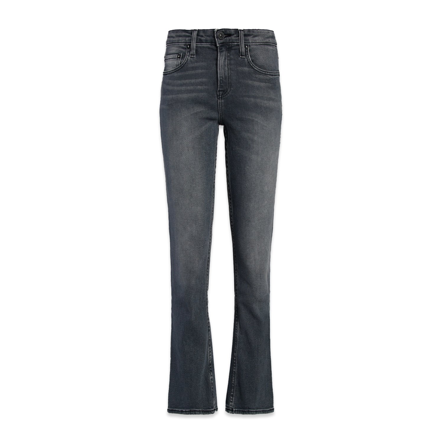 Noend Denim Grey Farrah Mid Rise Kick Flare In Vale In Grey