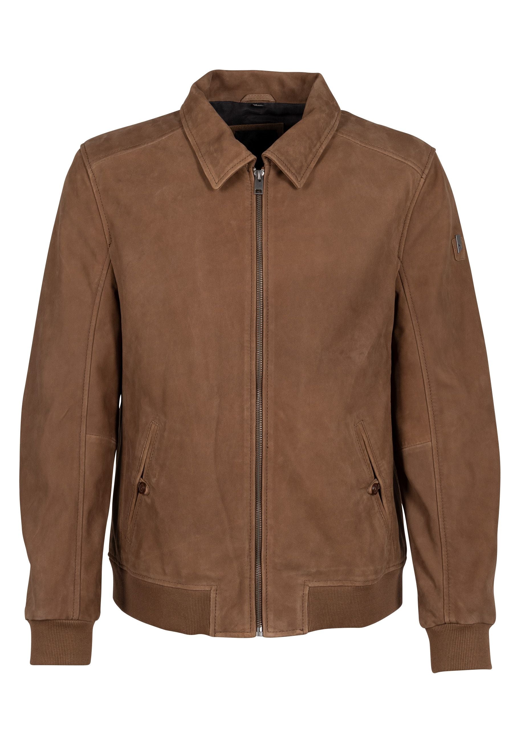 Mauritius Men's Brown Talton Cf Leather Jacket, Whiskey In Brown