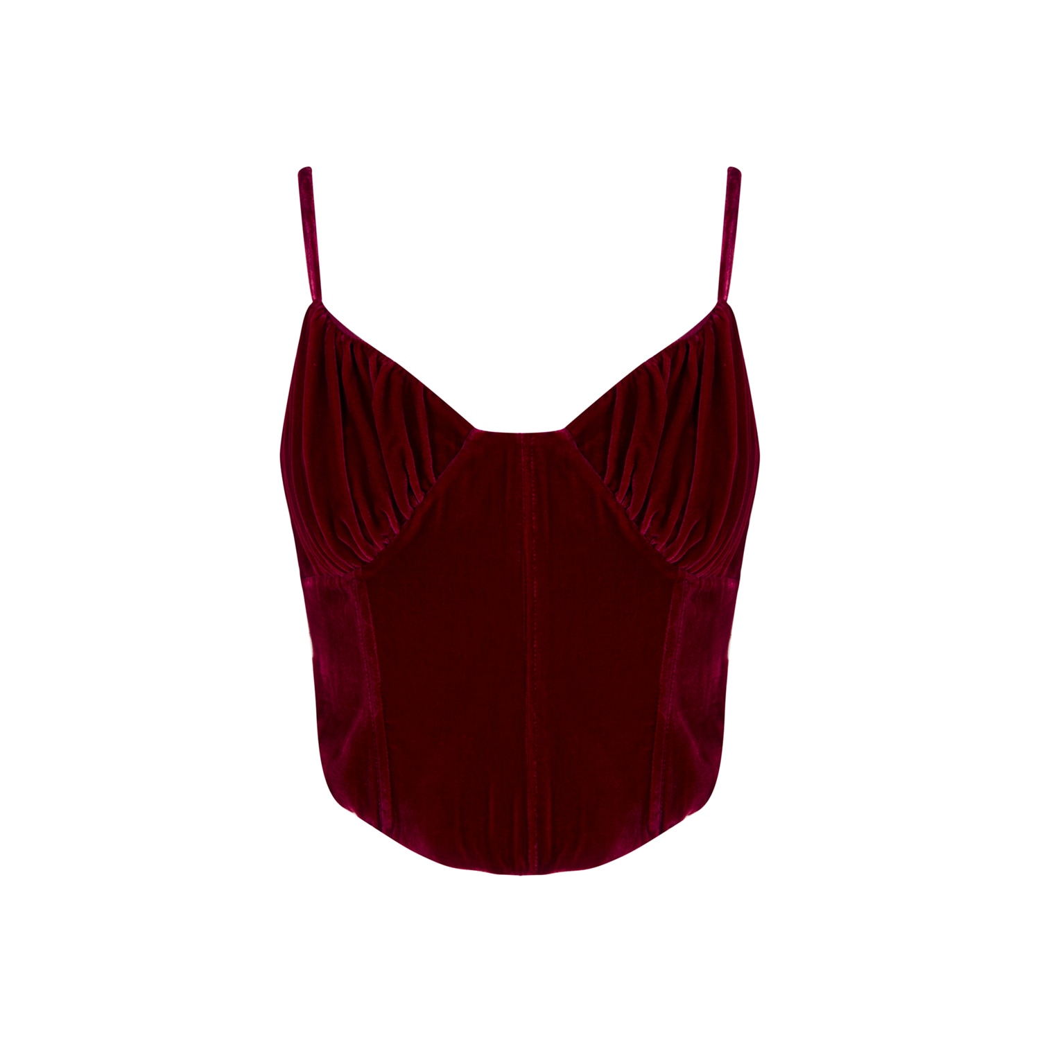 Women’s Vegan Silk Velvet Zoe Red Bustier M/L Fiolas