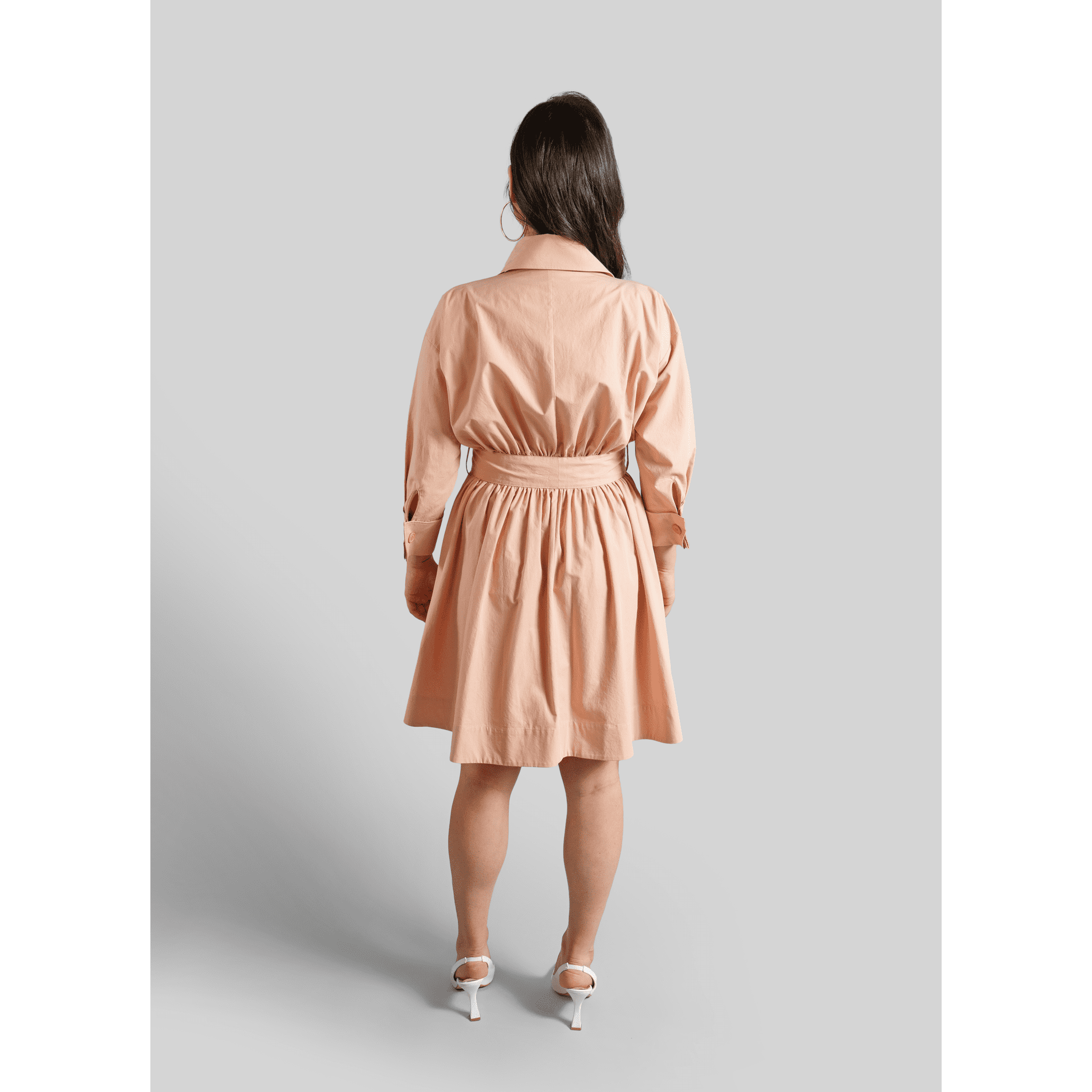 Zhyaj Summer Fall Long Sleeve Shirt Mini Dresses for Women