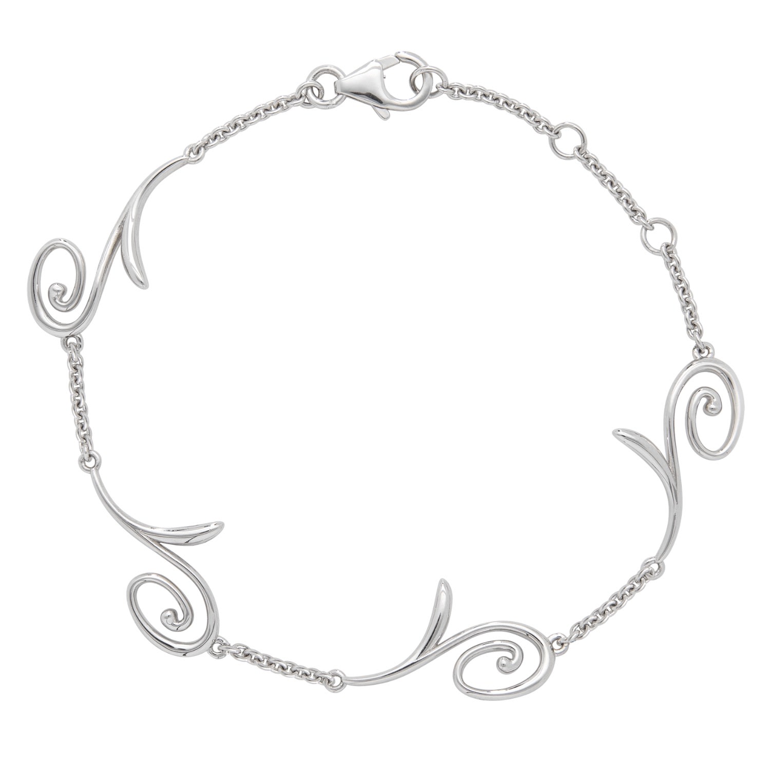 Lucy Quartermaine Women's Silver Q Bracelet In White