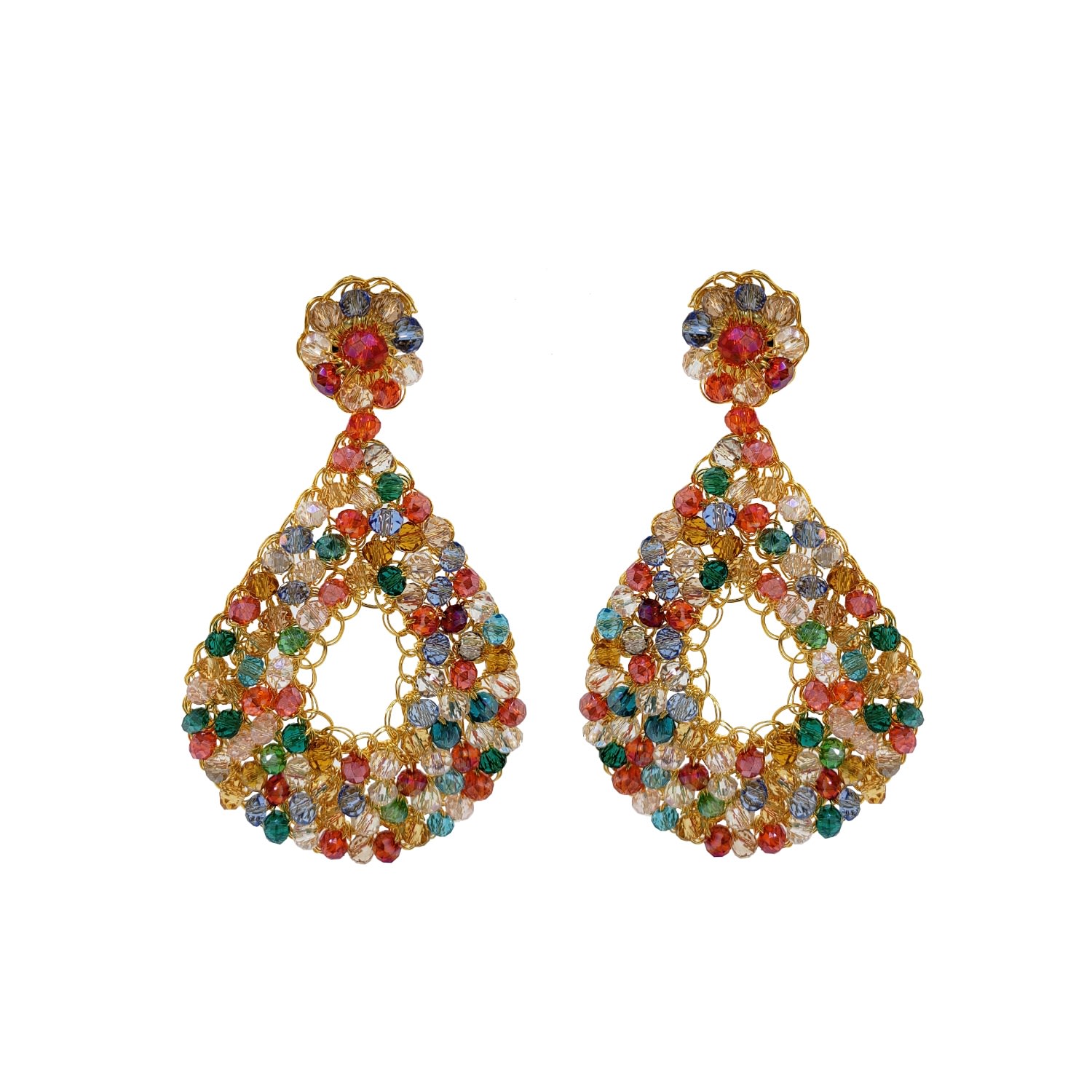 Lavish By Tricia Milaneze Women's Multicolor Diana Maxi Handmade Earrings In Multi