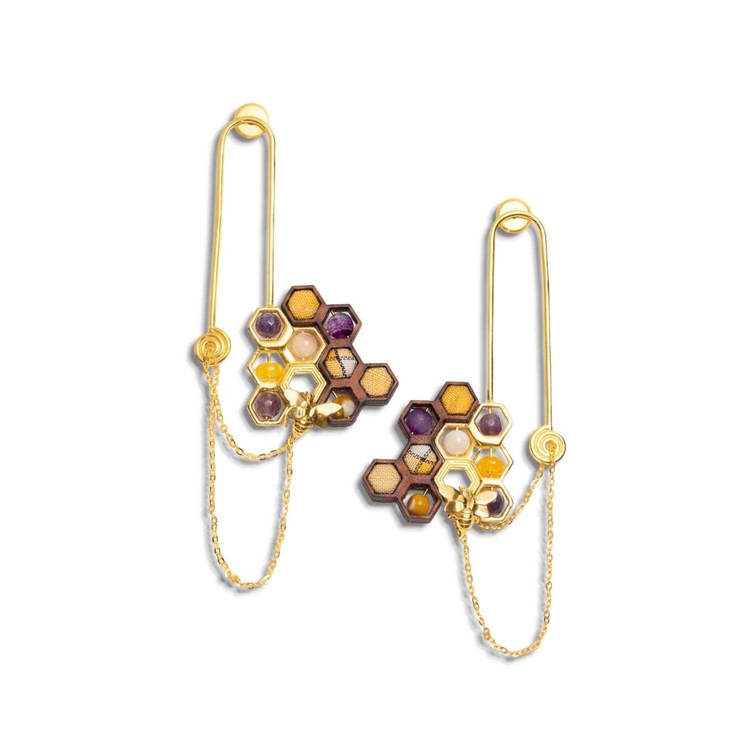 Women’s Gold / Brown Kismet Earrings Nectar Nectar