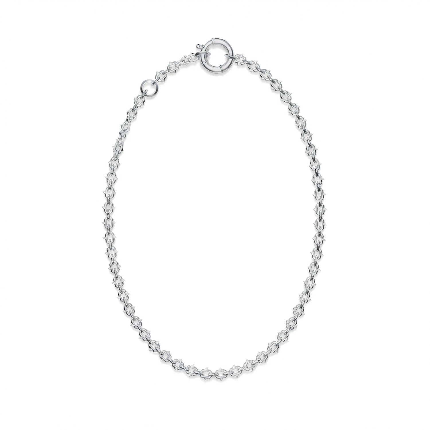 Bad Without Reason Women's Lovers Cable Necklace - Sterling Silver In Metallic