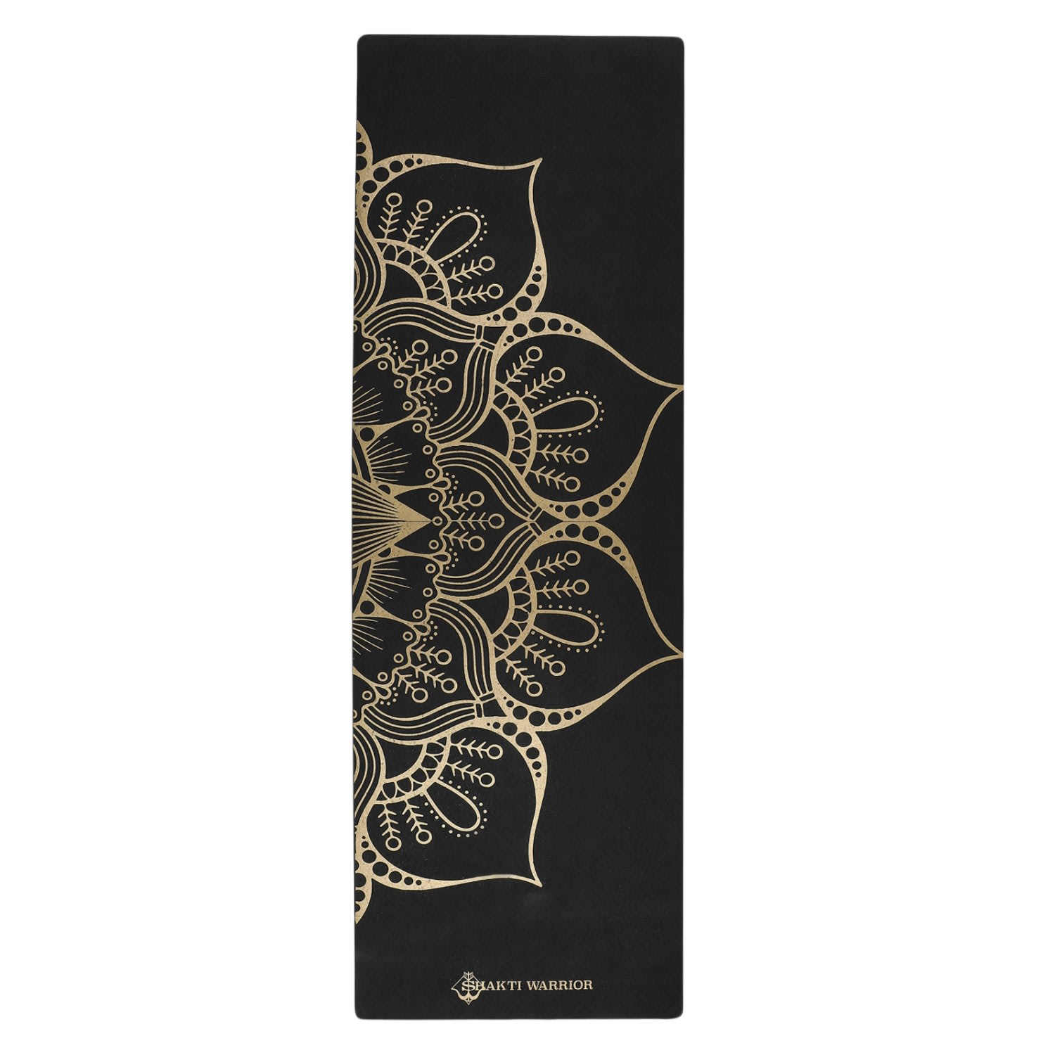 Women’s Black Cork Yoga Mat - Sahasrara One Size Shakti Warrior