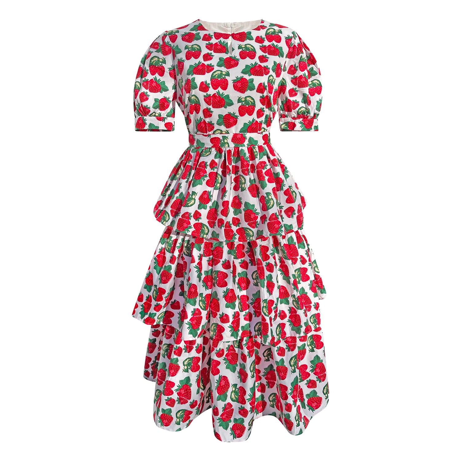 Women’s Swedish Strawberry Summer Haus Dress - Multicolour XXL Madeleine Simon Studio