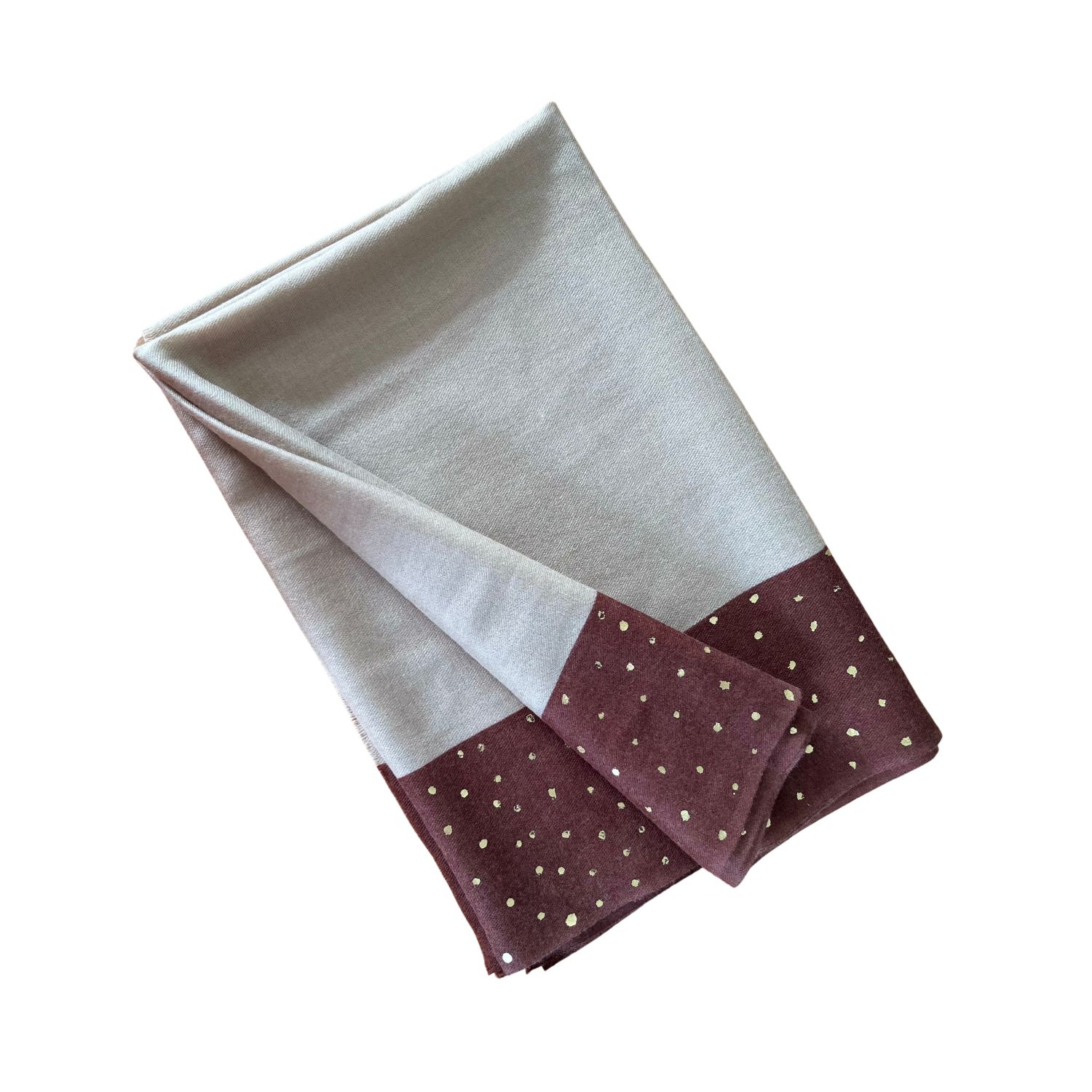 Heritagemoda Women's Neutrals / Grey / Brown Silver Grey And Reddish Brown Wool Silk Scarf With Shimmer Effect