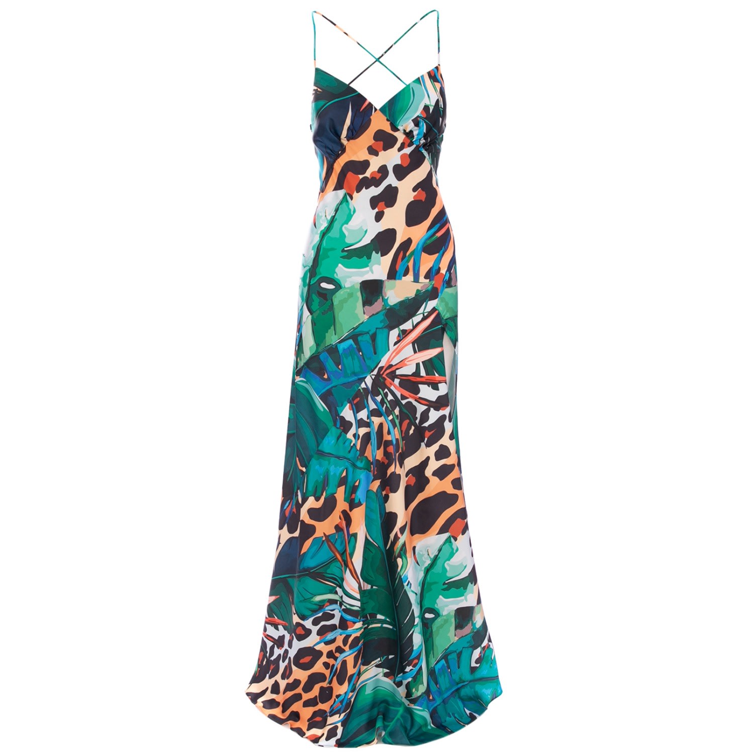 Roserry Women's Seville Satin Maxi Dress In Amazon Print