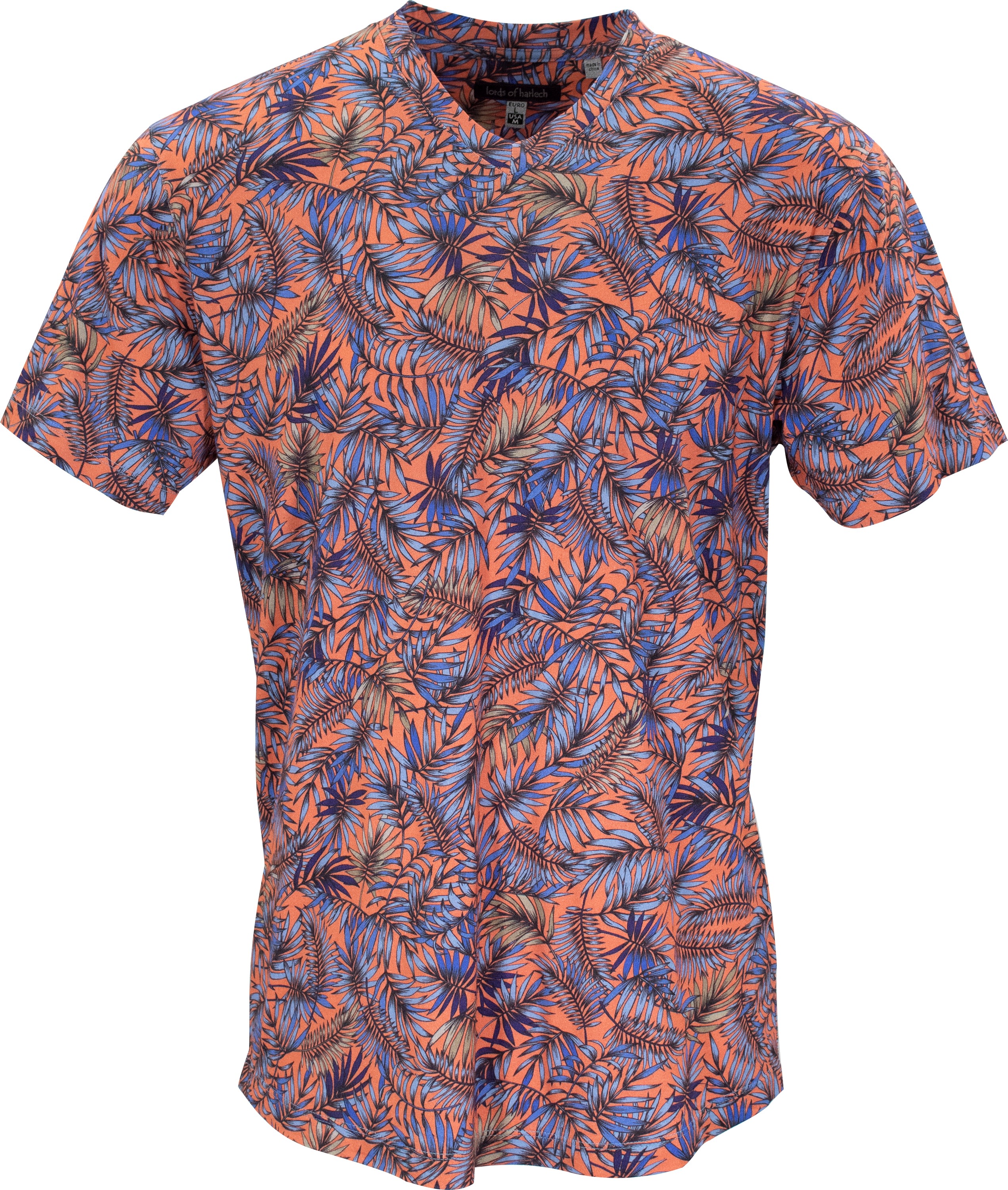 Shop Lords Of Harlech Men's Blue / Yellow / Orange Maze Leaves Coral In Blue/yellow/orange