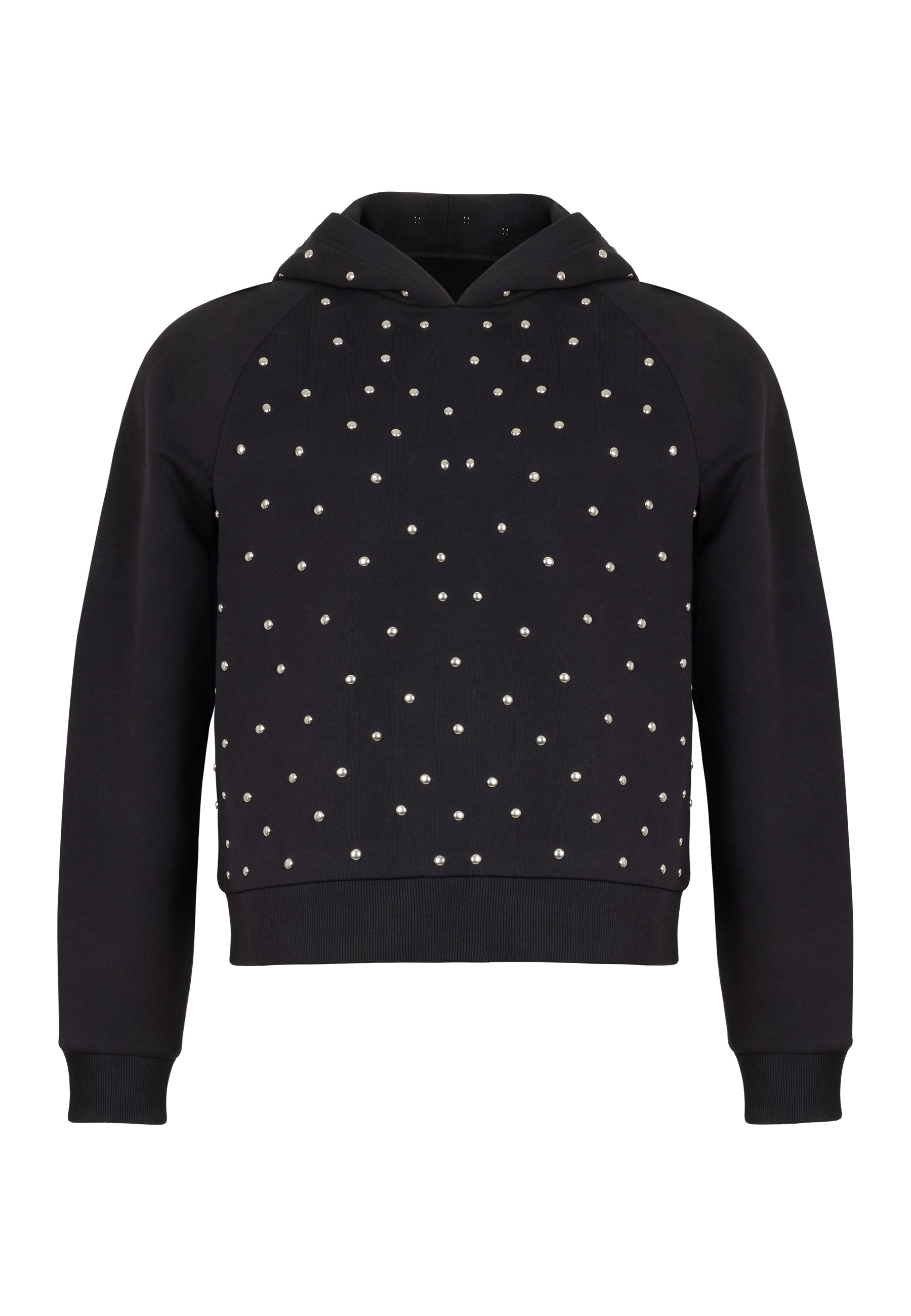 Women’s Black Studded Hoodie Sweatshirt Small Nocturne