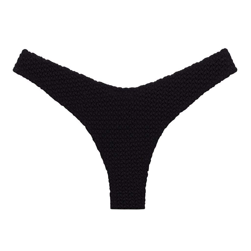 Montce Women's Black Crochet Lulu Zig Zag Stitch Bikini Bottom In Black