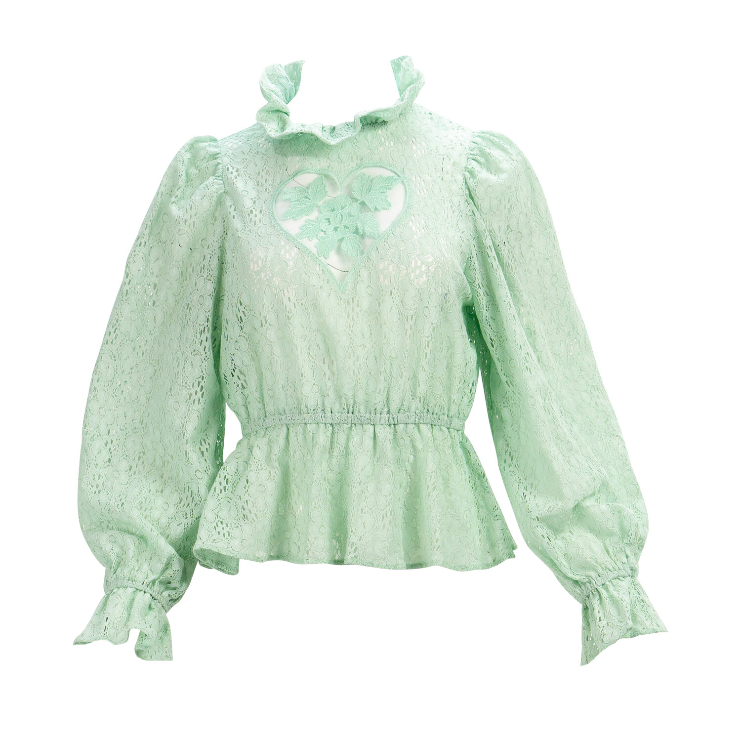 Kristinit Women's Green Lace Sirsna Top