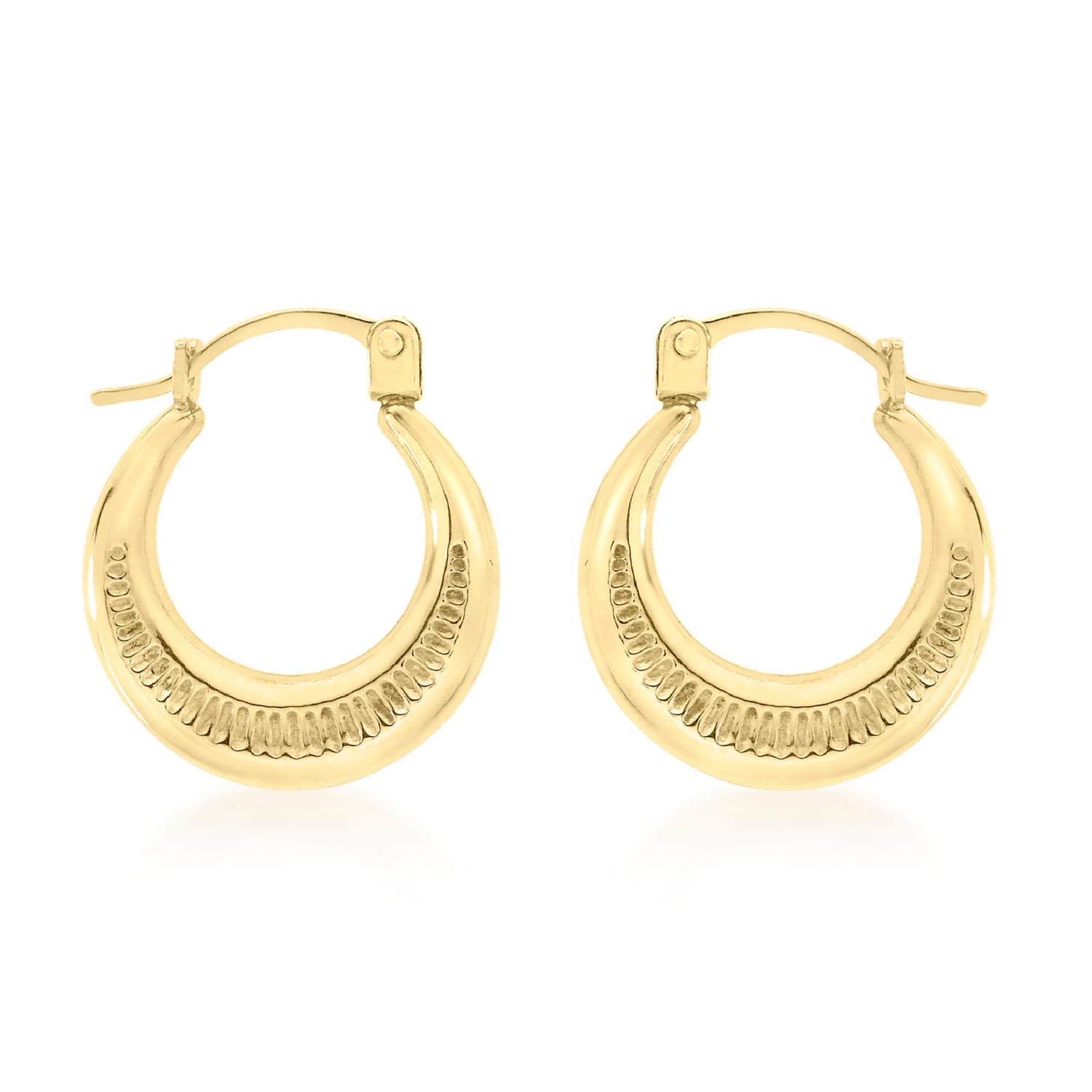 Posh Totty Designs Women's Crescent Moon Creole Gold Hoop Earrings