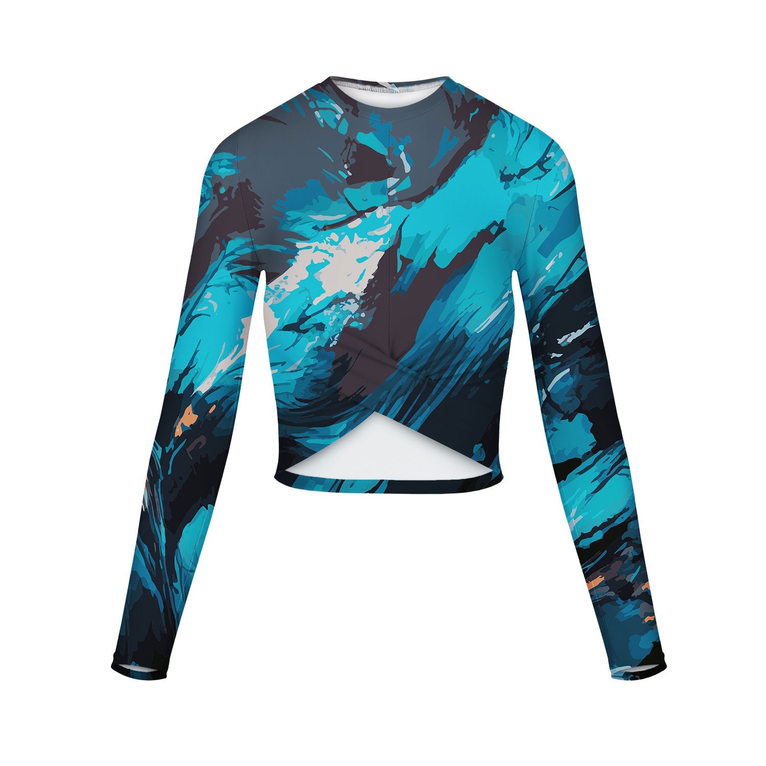 Aloha From Deer Women's Blue Marble Longsleeve Top In Blue