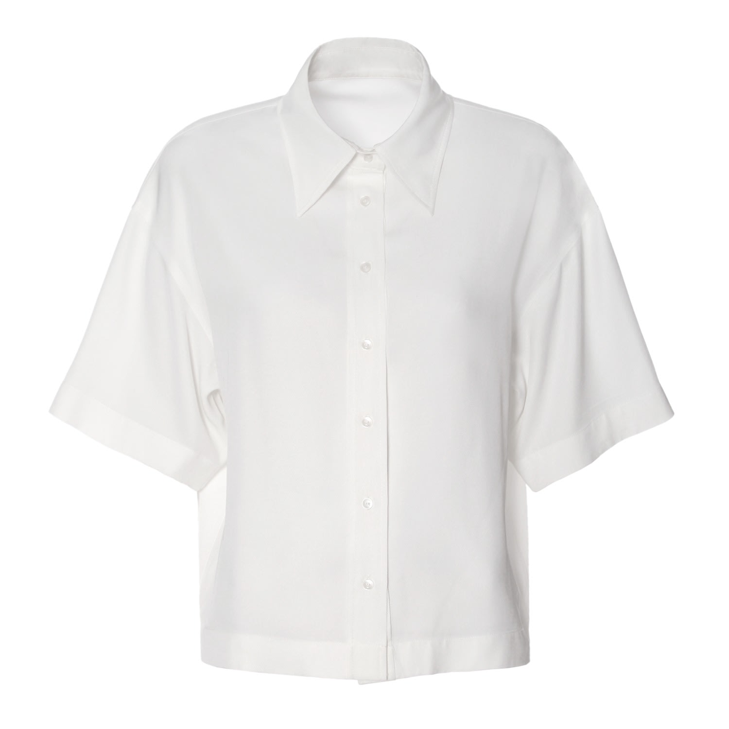 Aggi By Halewski Women's Lotta Whisper White Light Short Sleeve Shirt In White