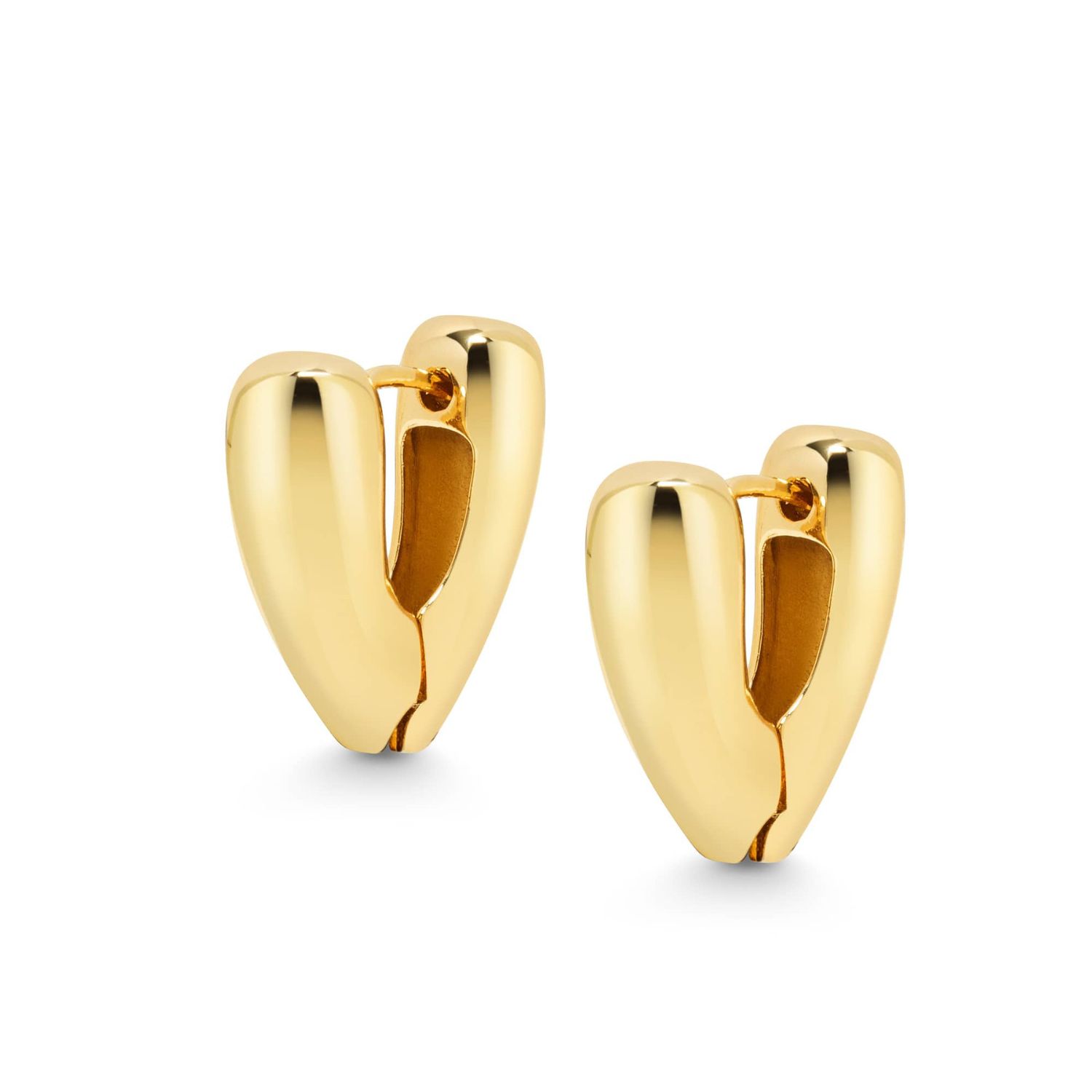 Women's Heart Hoop Earrings In Gold | Nialaya