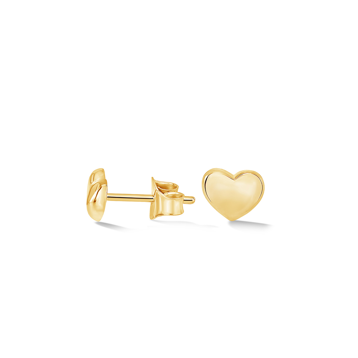 Dower & Hall Women's Sculptural Mini Heart Studs In Gold Vermeil In Gold