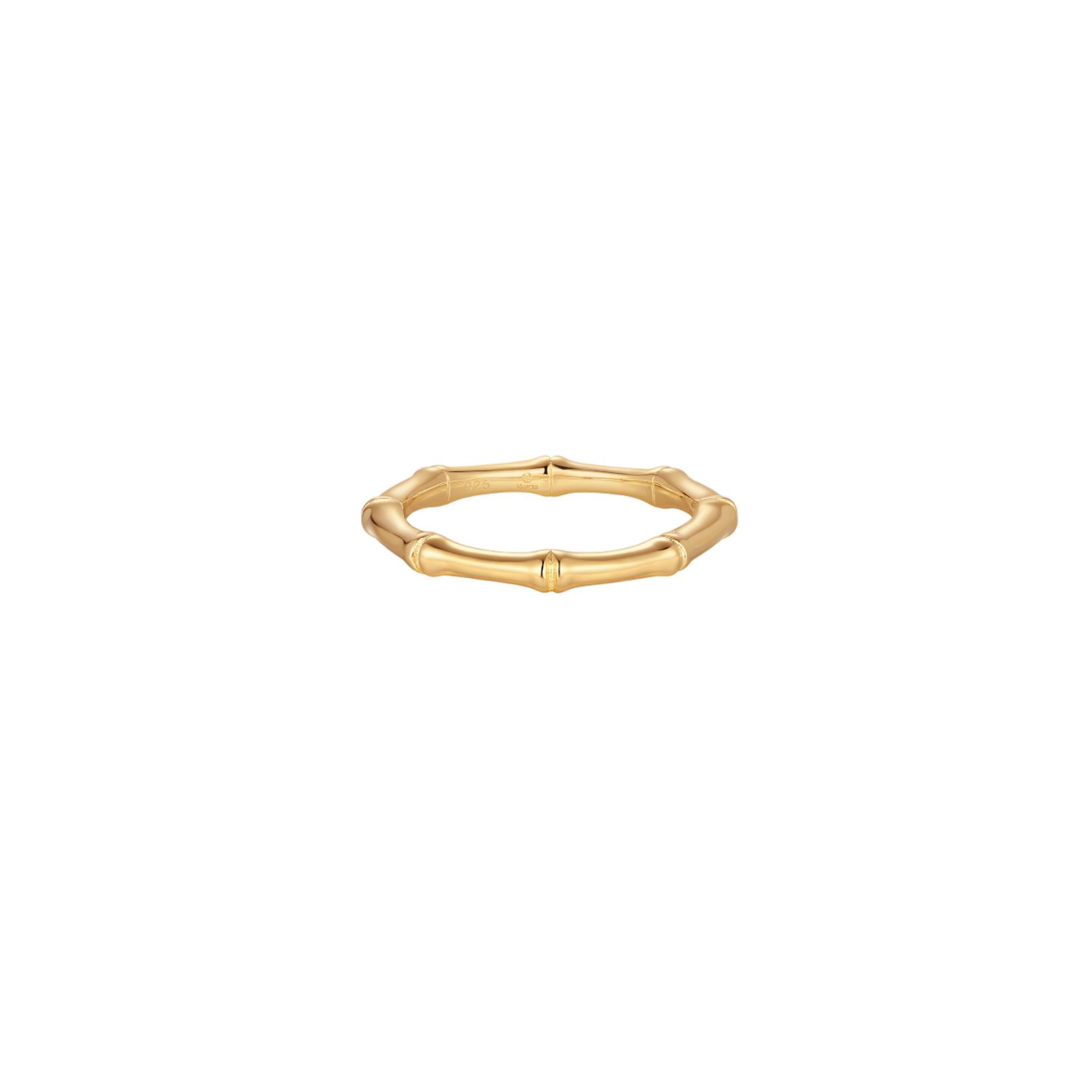 Vanchi Women's Bamboo Ring In Gold In Gold
