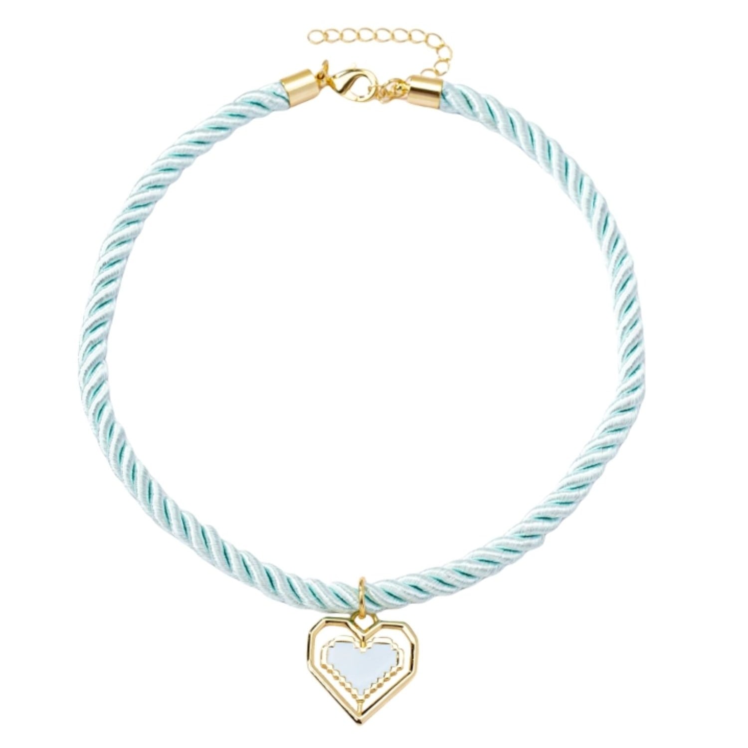 Frkl Women's Blue Tangle Spinning Heart Necklace
