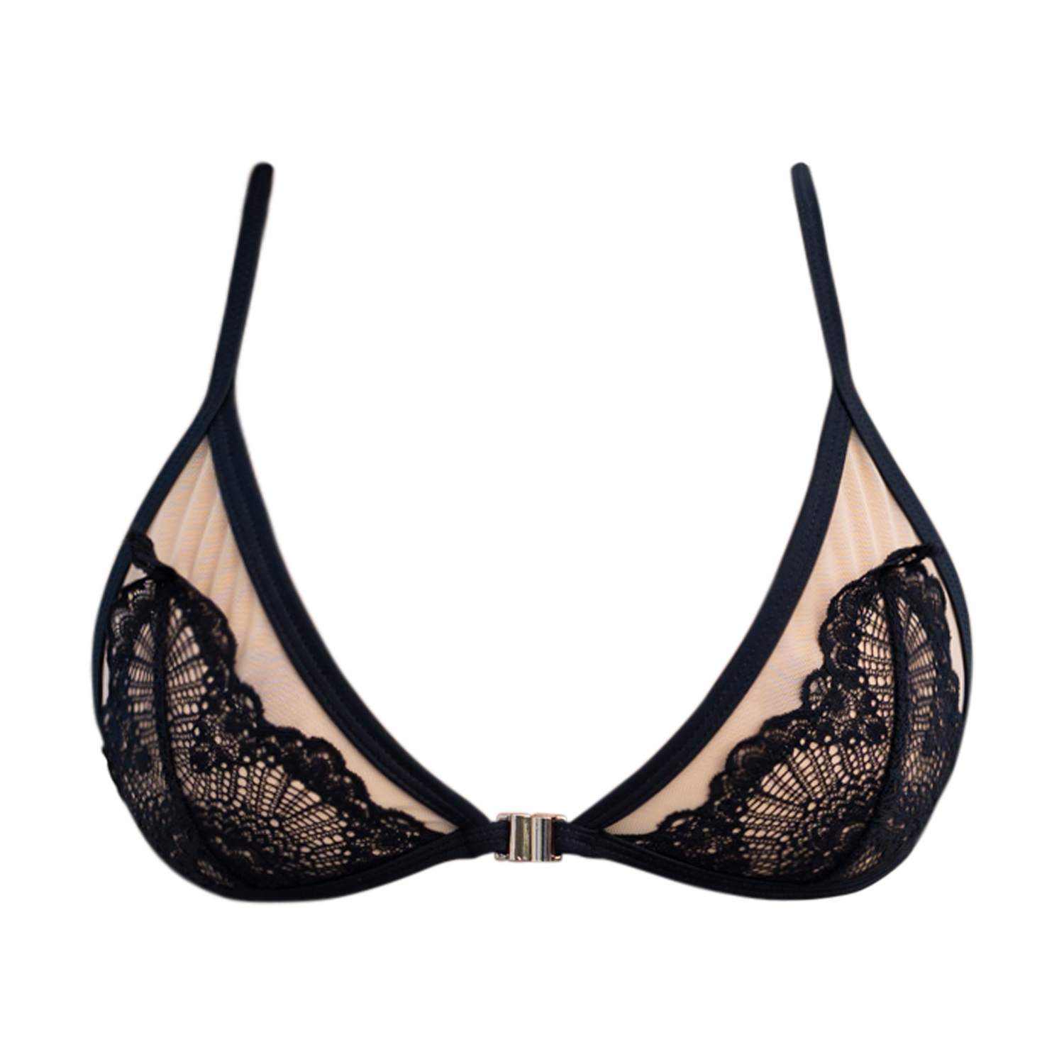 Ivy Swimwear Women's Bianca In Black Lace Bikini Top