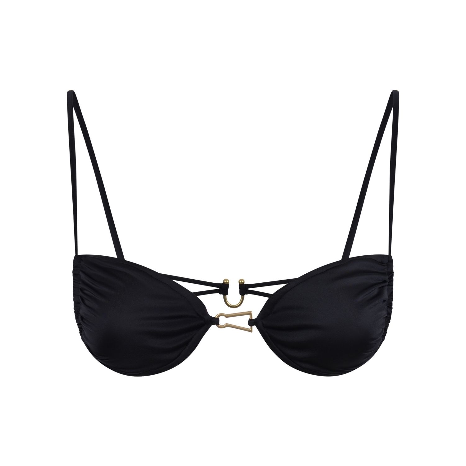 Women's Calla Bikini Top In Black | Medium | Bianca Resortwear