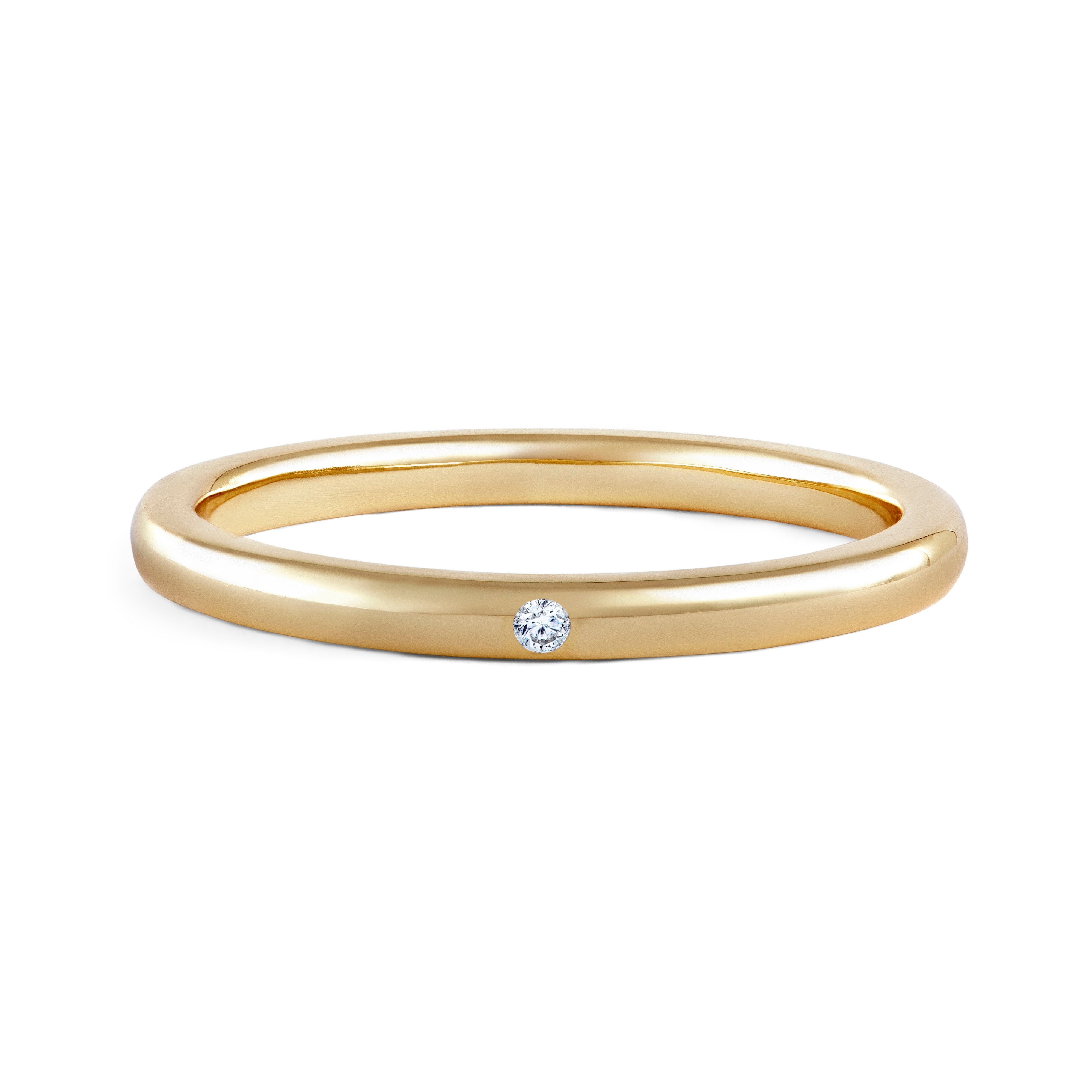 Aya Women's Gold Diamond Stacking Ring