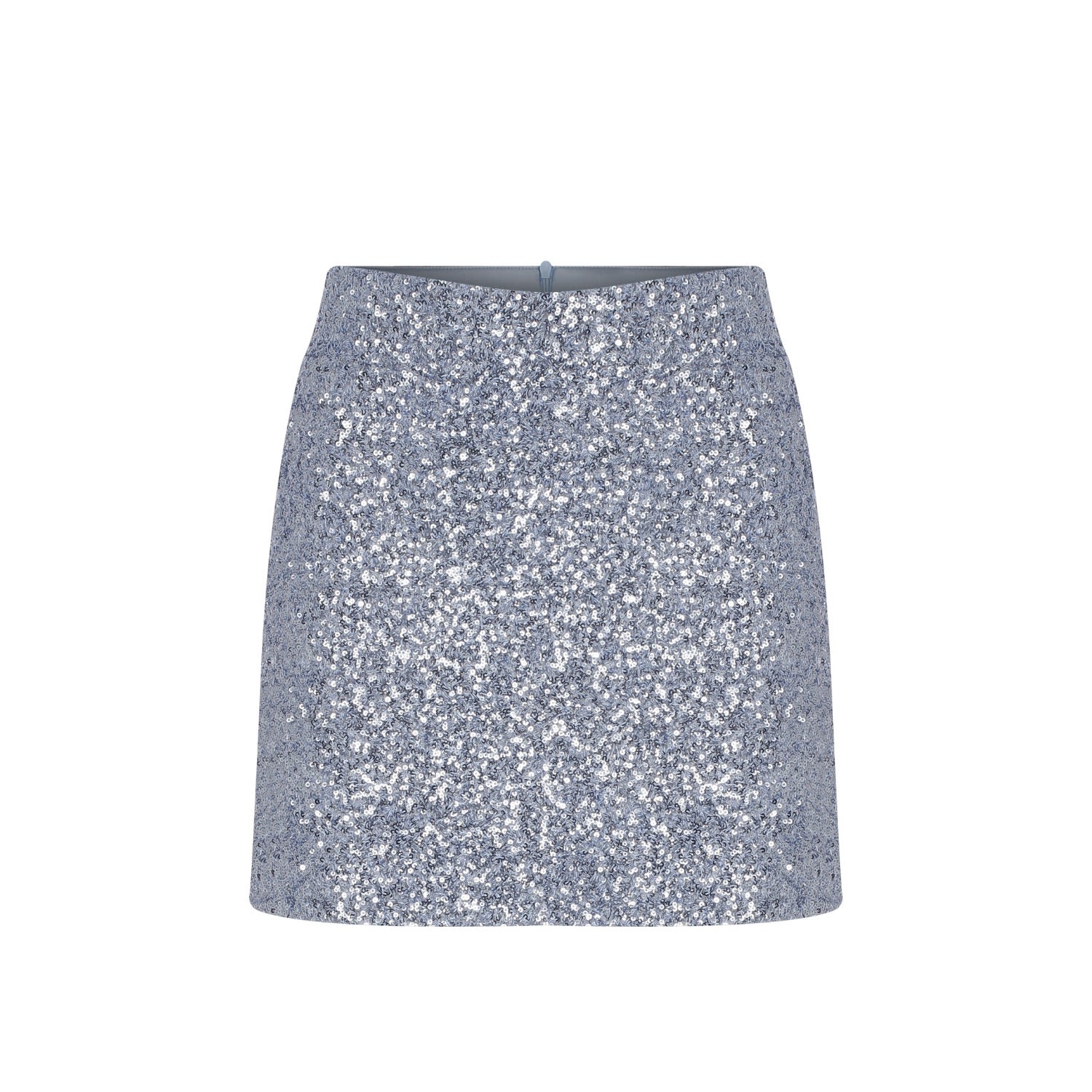 Nazli Ceren Marde A-line Sequin Mini Skirt In Powder Blue In Blue