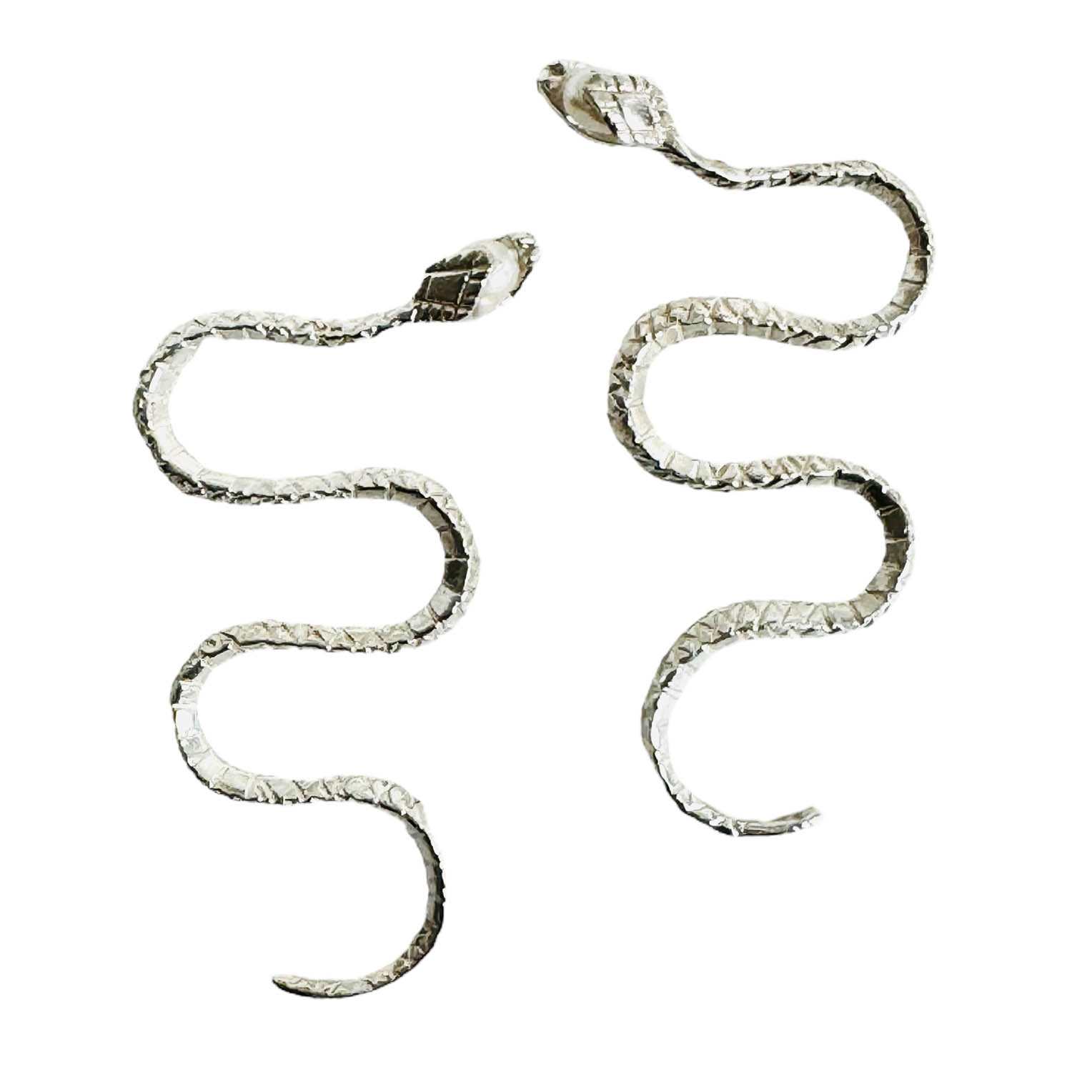 Women’s Maya Snake Earrings Silver Aki Roc Jewelry