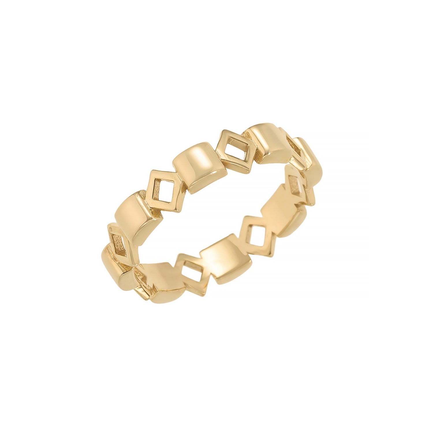 X Studio Women's Silhouette Ring Thick Band - Gold In Gold