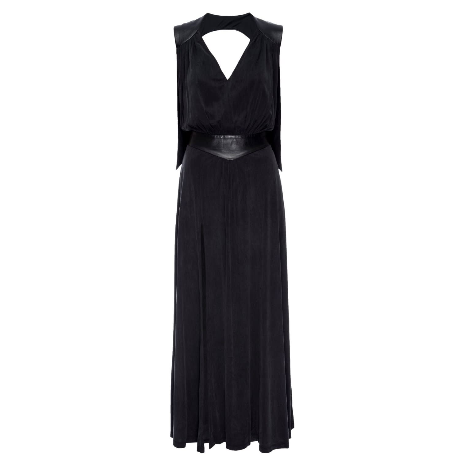 genuine leather maxi dresses