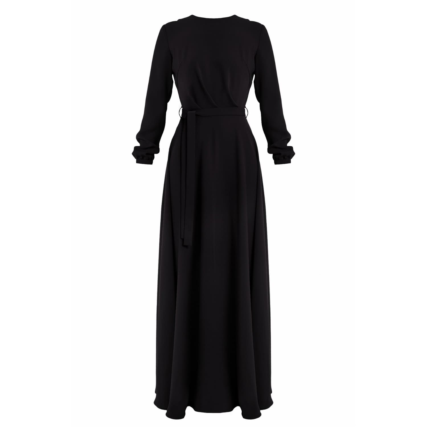 Nocent Black Maxi Draped Dress (L) | UNDRESS | Wolf & Badger