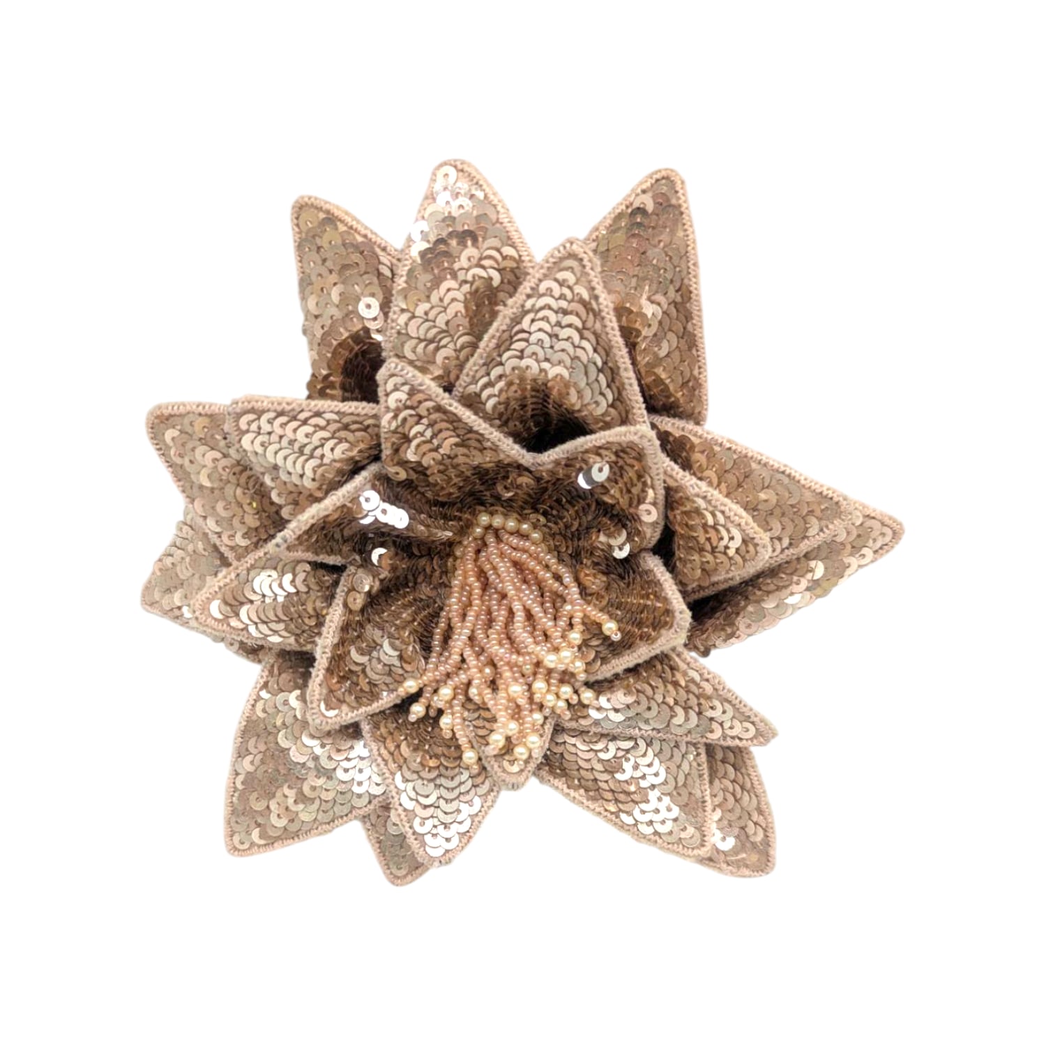 Julia Clancey Women's Gold Almond Sequin Lapel Flower Brooch
