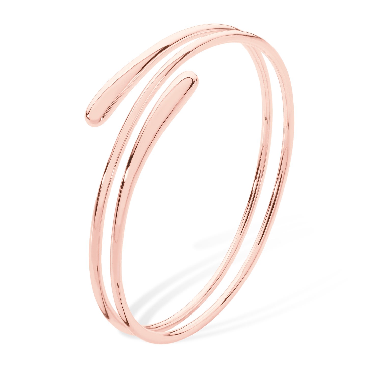 Women’s Coil Drop Bangle In Rose Gold Vermeil Lucy Quartermaine