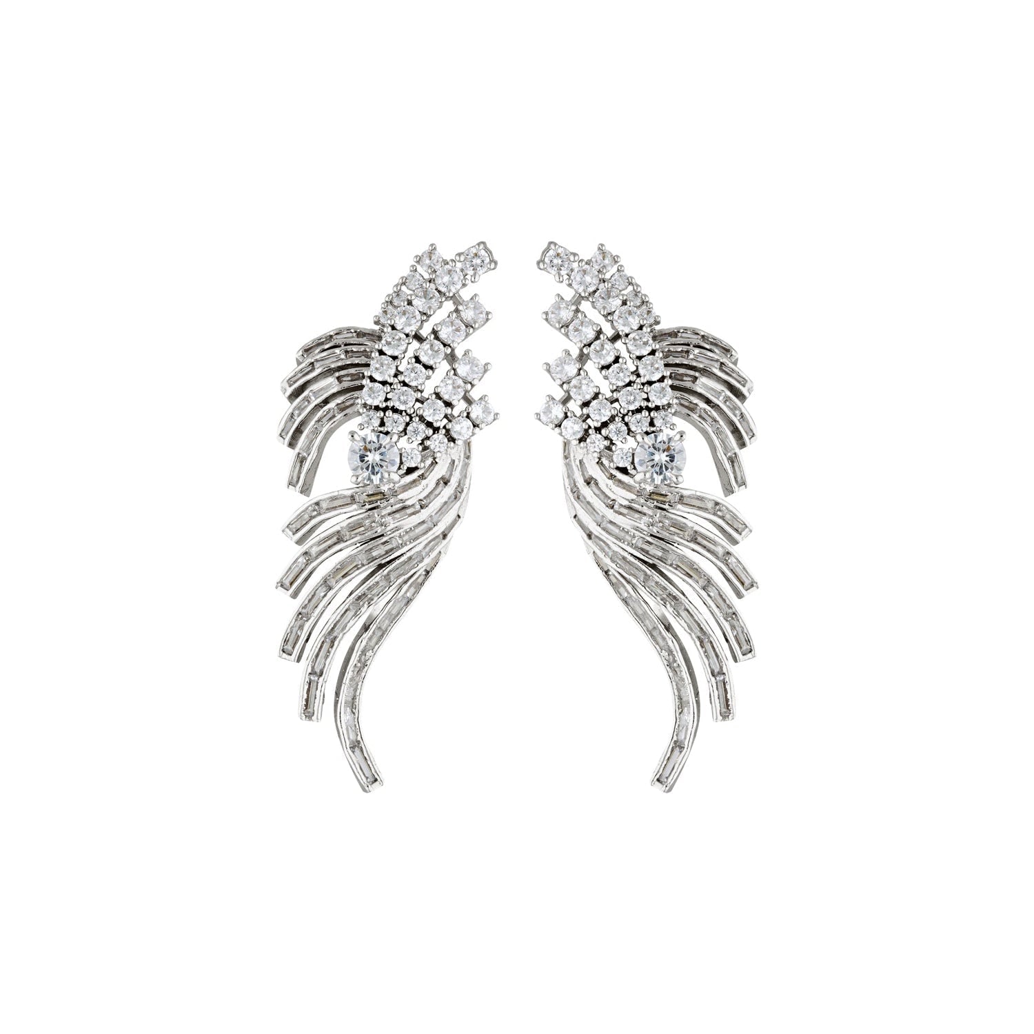Stephanie Browne Australia Women's Silver Birds Of A Feather Earrings In Silver