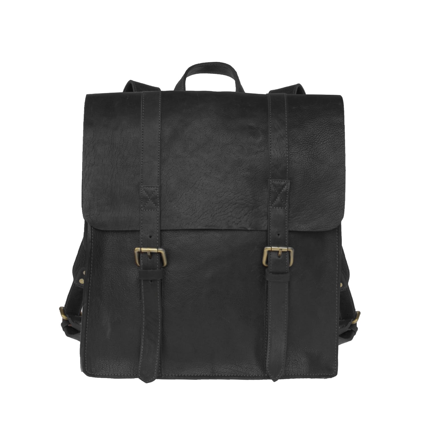 Women’s Wandering Soul Black Leather Backpack Vida Vida