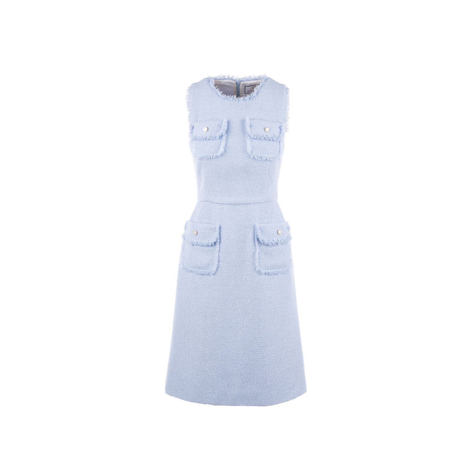 Mammu Couture Women's Tweed Dress Margaux - Blue, Midi