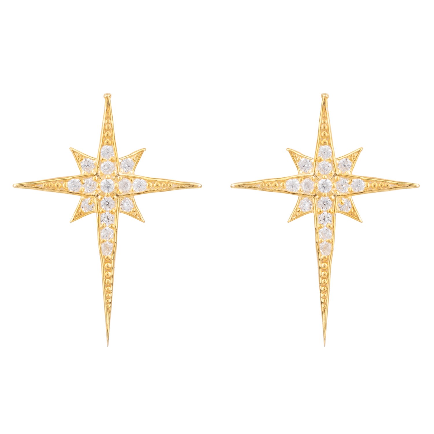 Women’s North Star Small Stud Earrings Gold Latelita